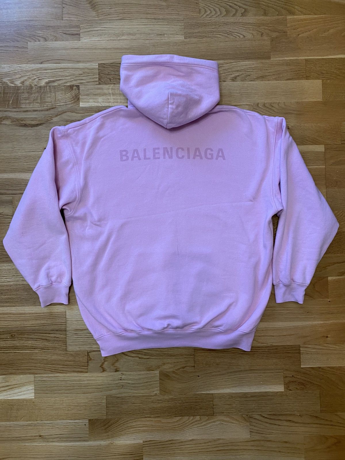 Balenciaga Balenciaga Pink Big Logo Print HoodieOversizedSize XS Unisex Size US XS / EU 42 / 0 - 3 Thumbnail