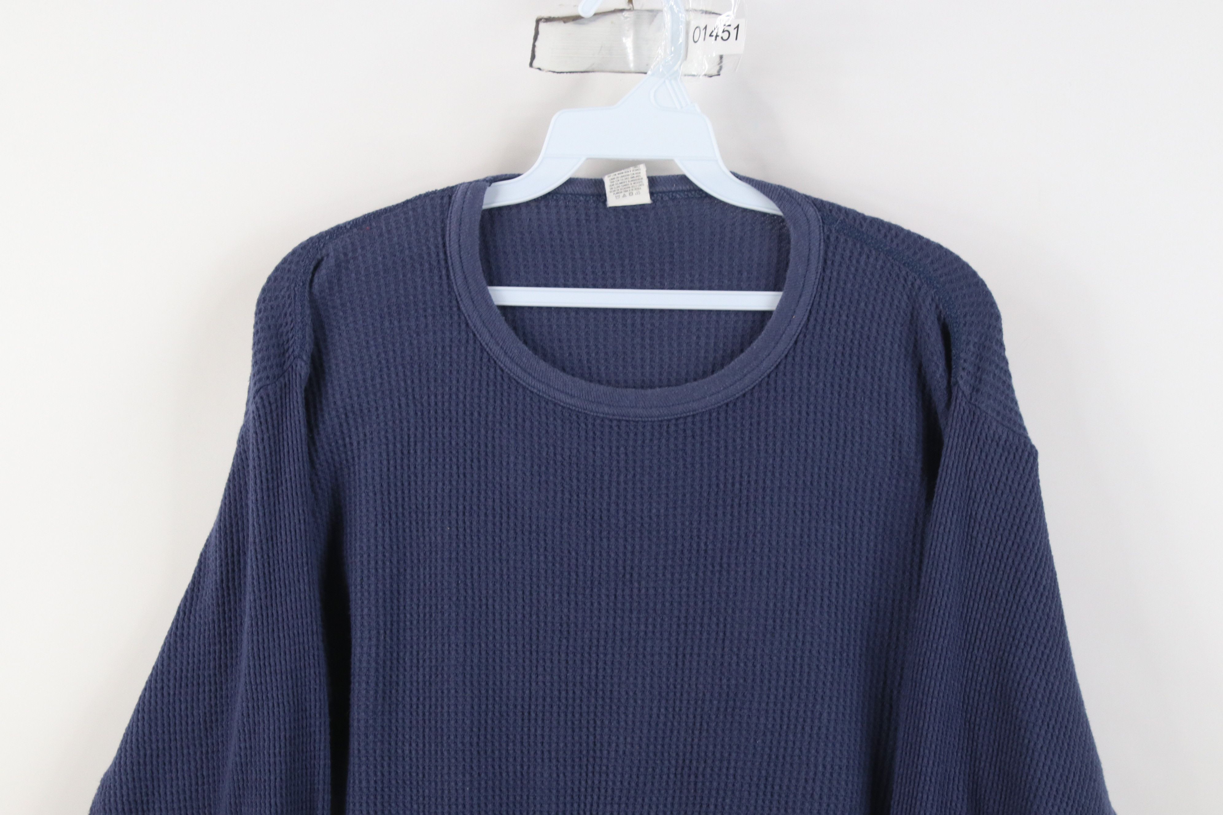Vintage Vintage 90s Streetwear Waffle Knit Long Sleeve T-Shirt Size US XXL / EU 58 / 5 - 2 Thumbnail
