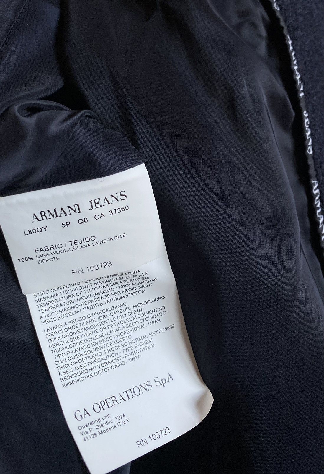 Armani Armani Jeans Wool Coat Navy Long Jacket Size US S / EU 44-46 / 1 - 17 Thumbnail