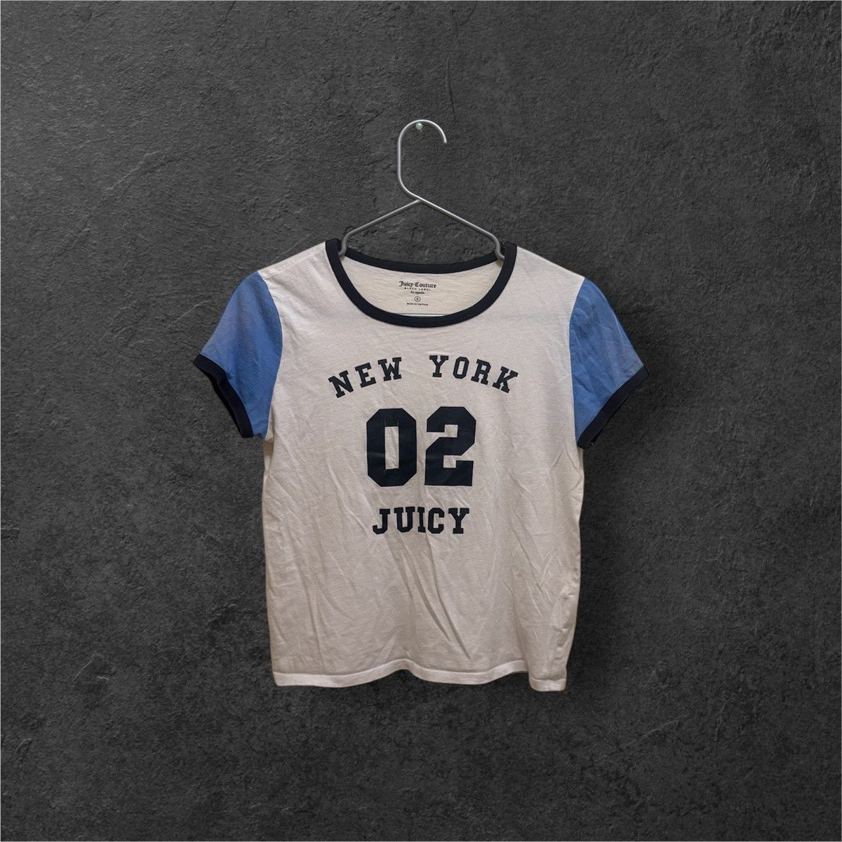 Juicy Couture Y2K Juicy Couture Black Label LA Juicy NY 02 Ringer T-Shirt Size S / US 4 / IT 40 - 1 Thumbnail