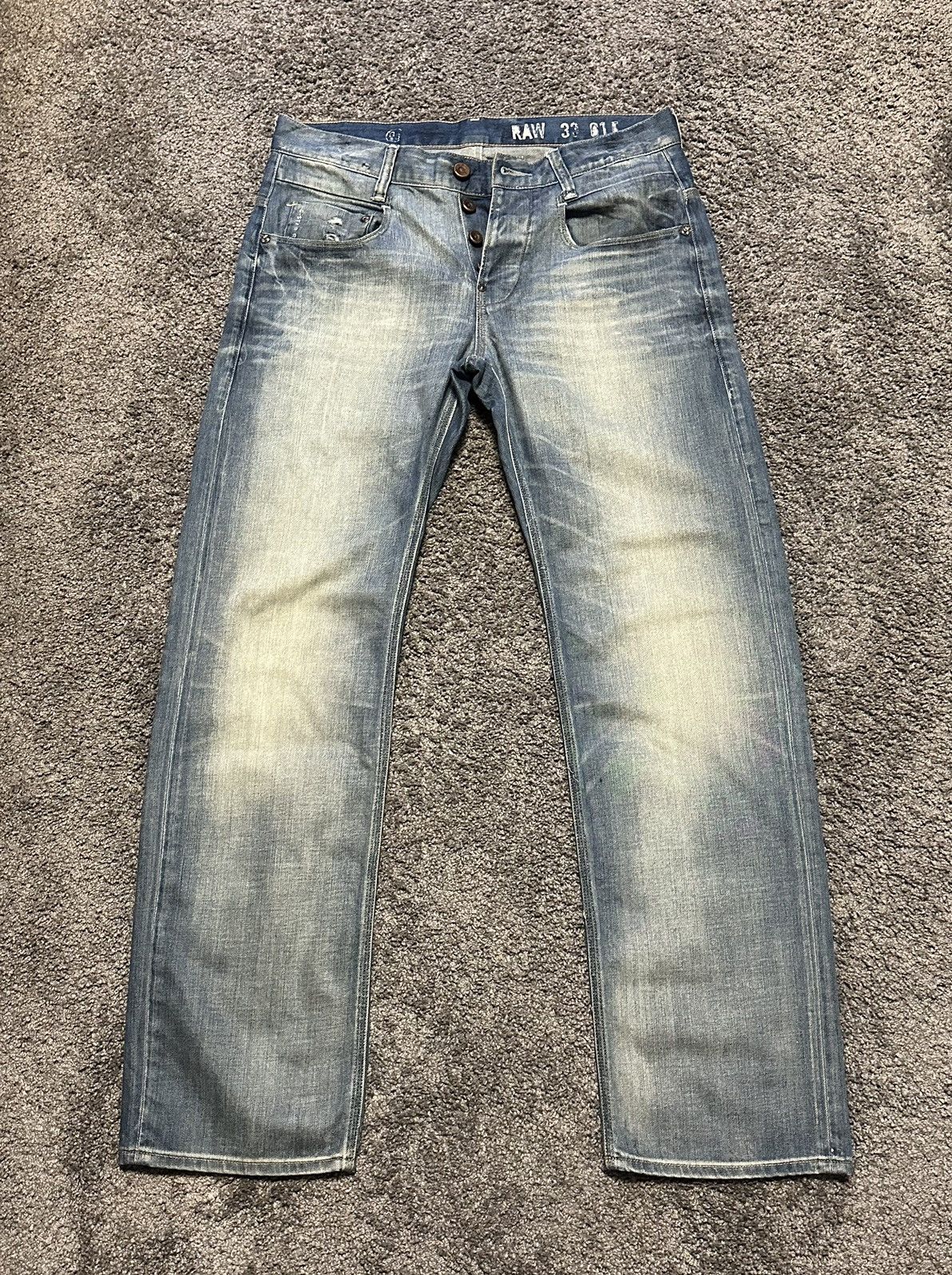 image of G Star Raw Blue Denim Jeans, Men's (Size 30)