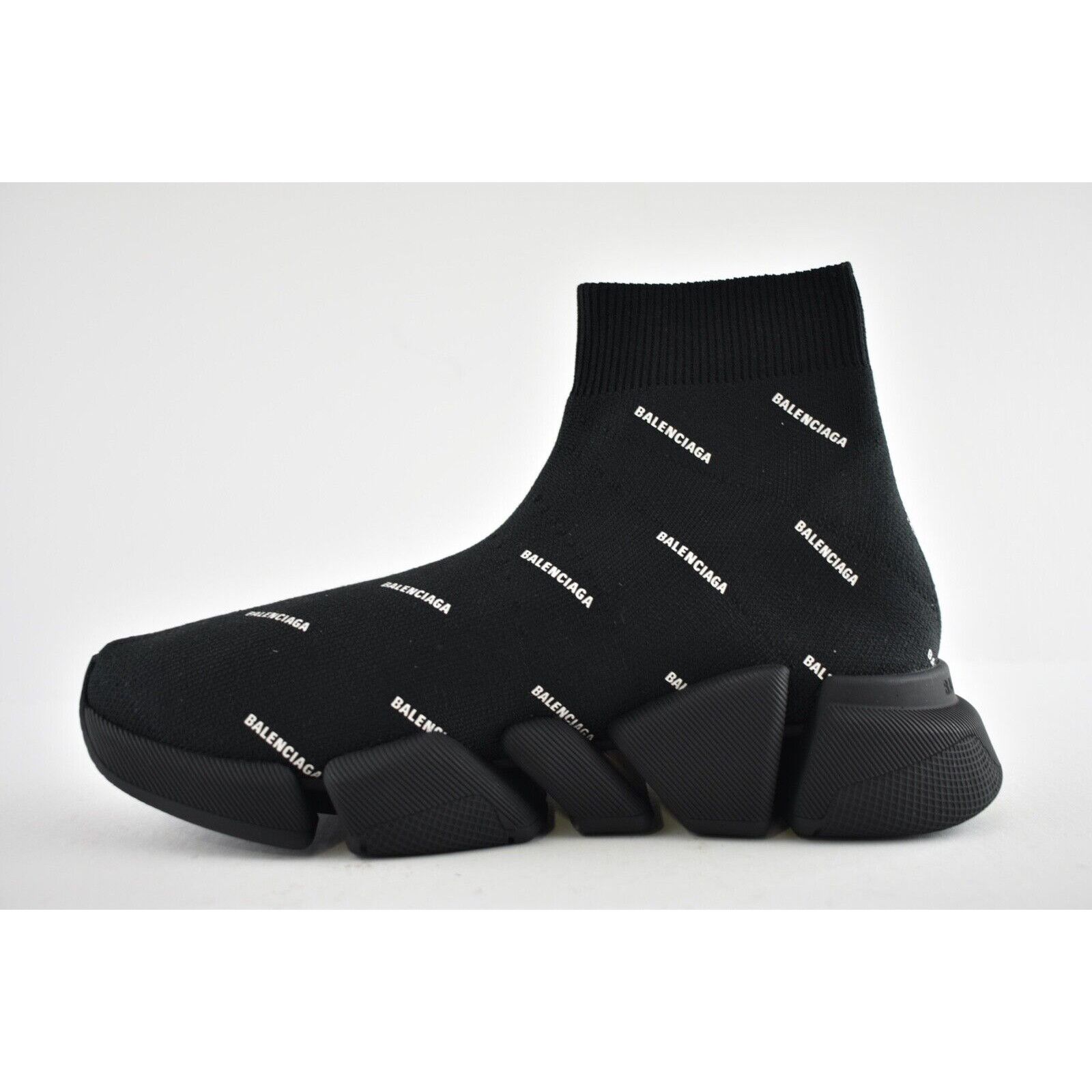 Balenciaga Speed 2.0 All Over Logo High Top Trainer Sock Sneaker 35 Size US 5 / IT 35 - 8 Thumbnail