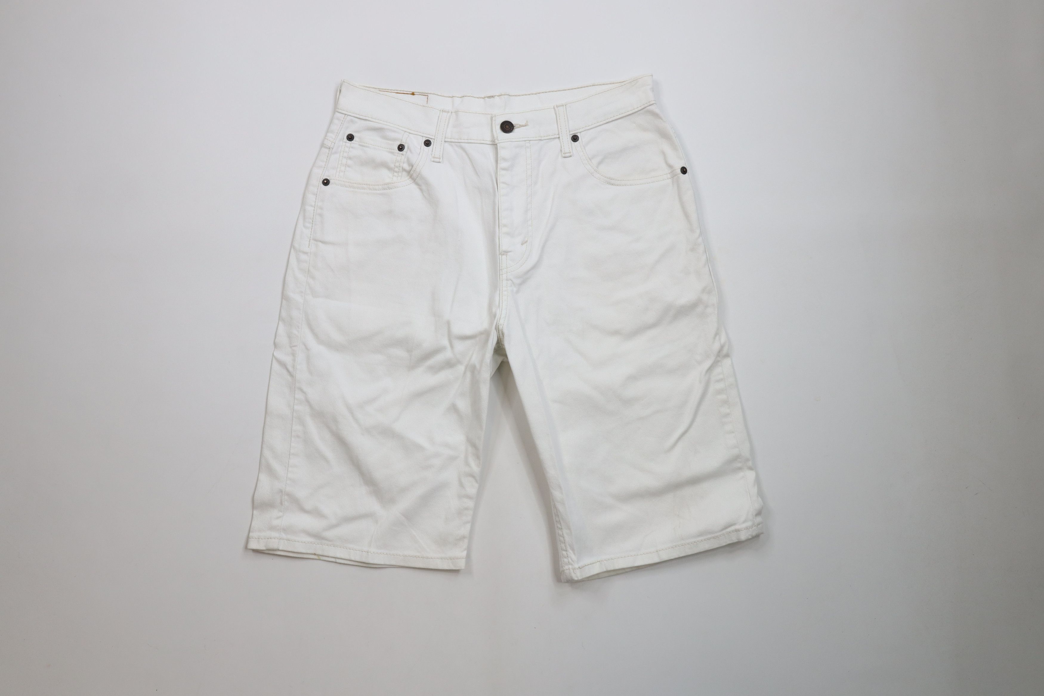 Levi's × Vintage Vintage Y2K Levis 569 Fit Denim Jean Shorts Jorts White Size US 30 / EU 46 - 1 Thumbnail
