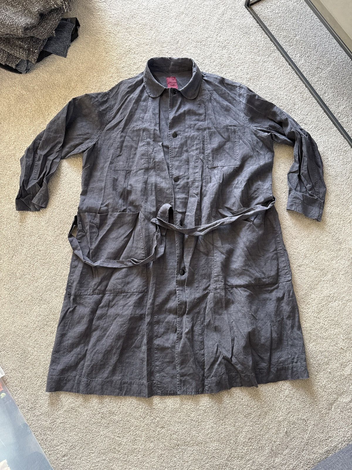 Chez Vidalenc Garment Dyed Belted Coat