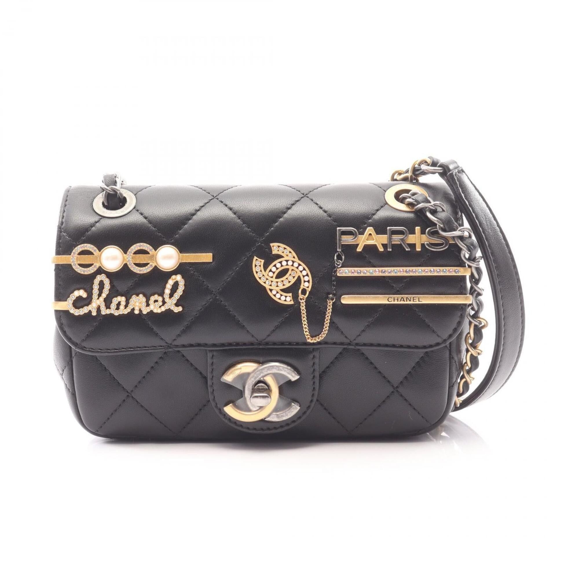 Chanel Chanel Matelassé Combination Hardware Shoulder Bag/Handbag, Lambskin Leather, Women's, Black Size ONE SIZE - 1 Thumbnail