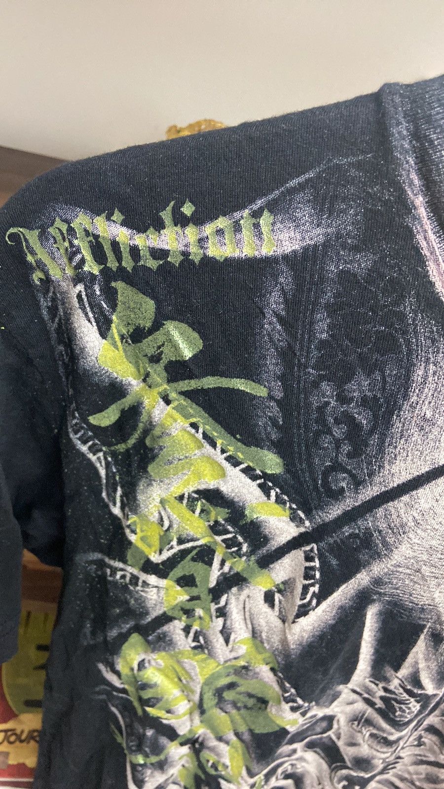 Affliction VTG Affliction Heroes & Demons Men's Black Graphic T-Shirt Size US M / EU 48-50 / 2 - 4 Thumbnail