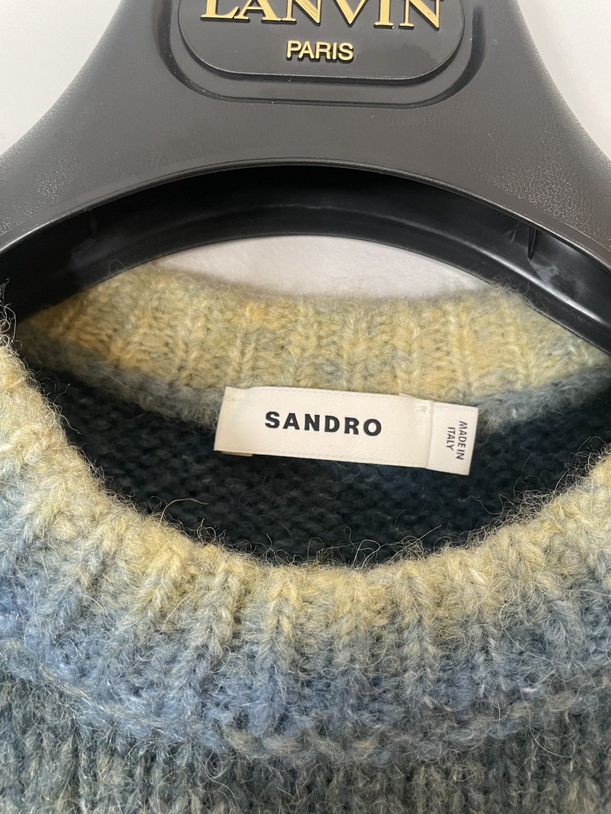 Sandro Sandro Alpaca Mens Stripped sweater M NEW Size US M / EU 48-50 / 2 - 2 Thumbnail