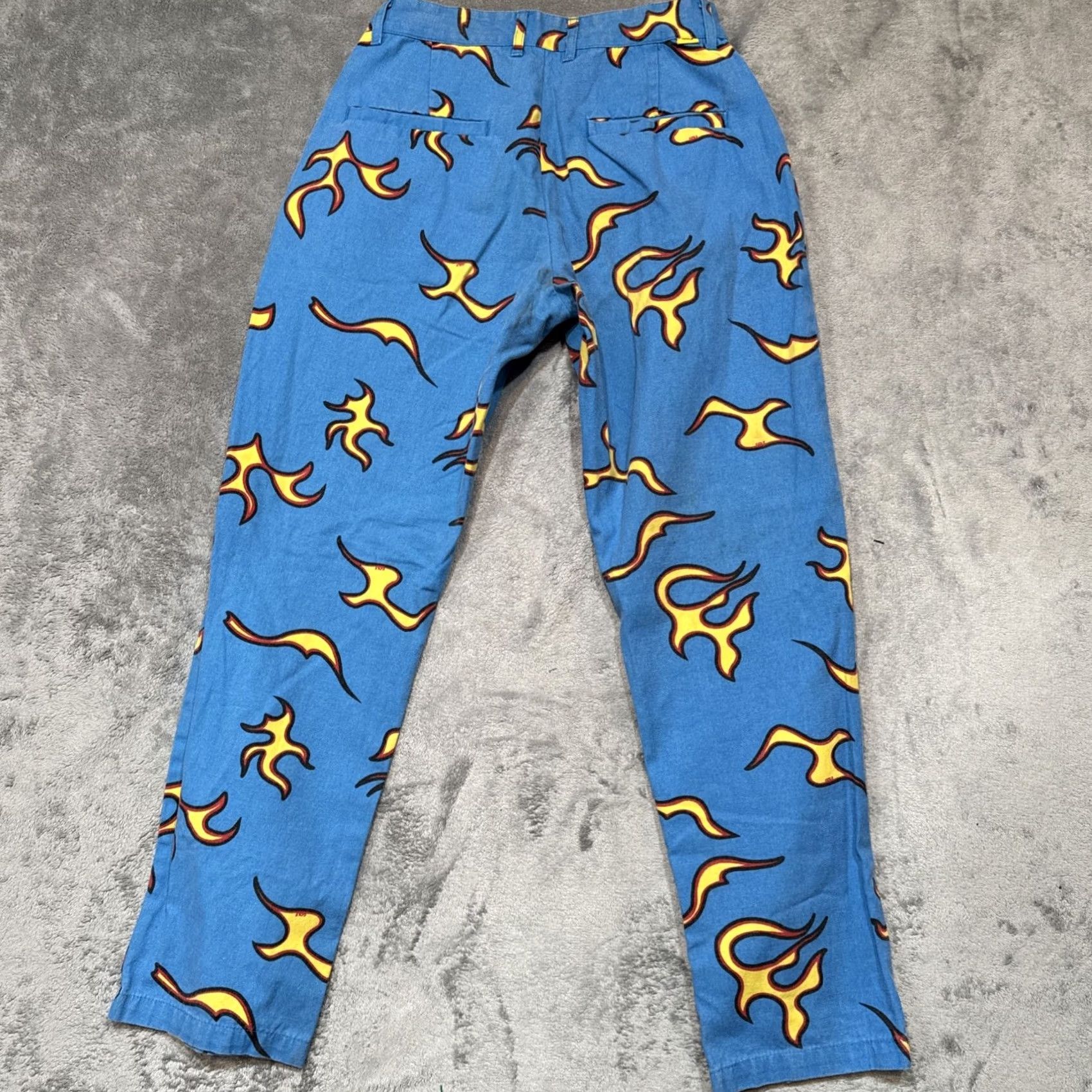 Golf Wang GOLF WANG Flame Pants Mens 28x27 Blue Cotton Tapered Chino Tyler The Creator Size US 28 / EU 44 - 7 Thumbnail