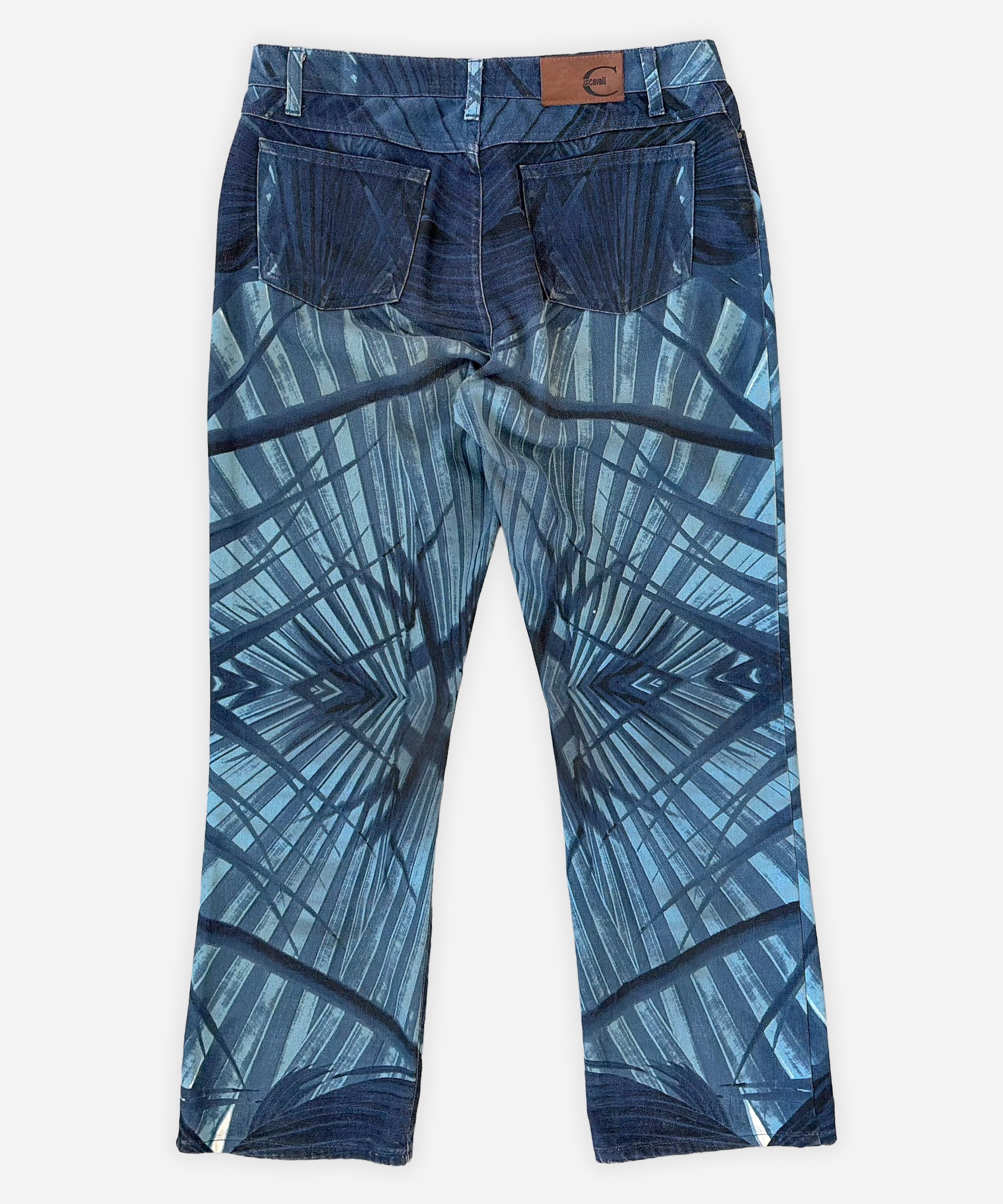 Roberto Cavalli Roberto Cavalli Jeans Cropped Print Denim Blue Navy 90s Size 30" / US 8 / IT 44 - 2 Thumbnail