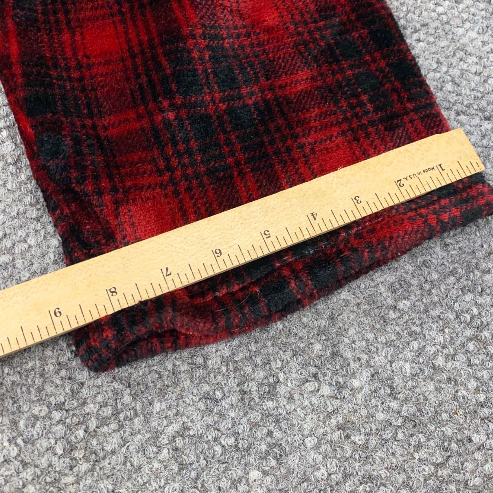 Vintage American Outdoorsman Fleece Pajama Pants Mens XL Red Plaid Lounge Drawstring Bottoms Size US 36 / EU 52 - 5 Thumbnail