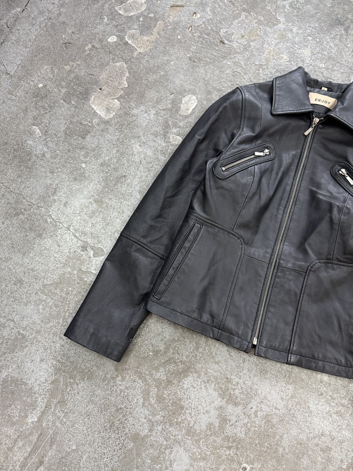 Japanese Brand Vintage Real Leather Avant Garde y2k Jacket Size S / US 4 / IT 40 - 6 Thumbnail