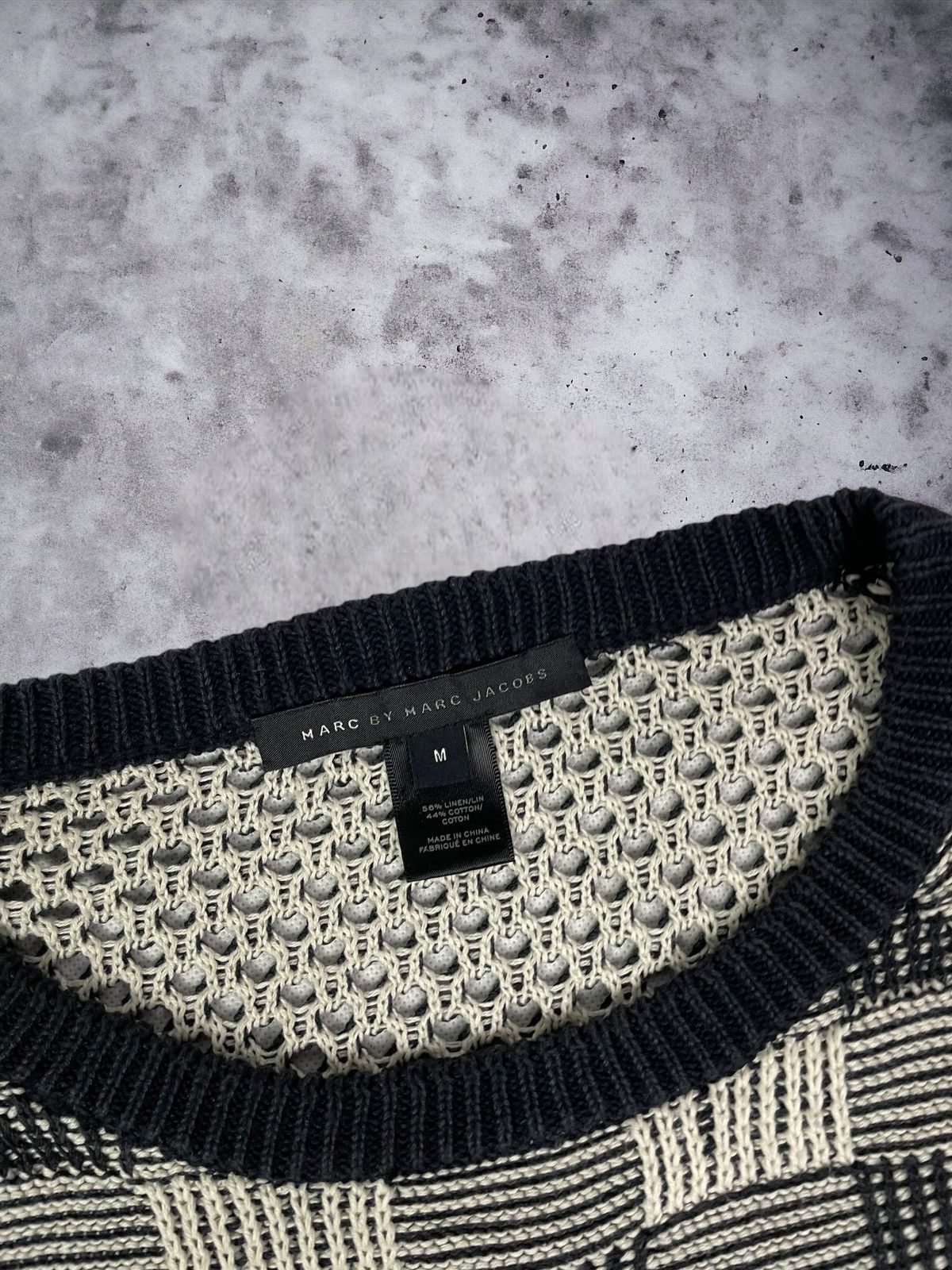 Heaven by Marc Jacobs × Marc Jacobs × Marc by Marc Jacobs Marc Jacob Plaid Print Scoop Neck Linen Crochet Sweater Size US M / EU 48-50 / 2 - 5 Thumbnail