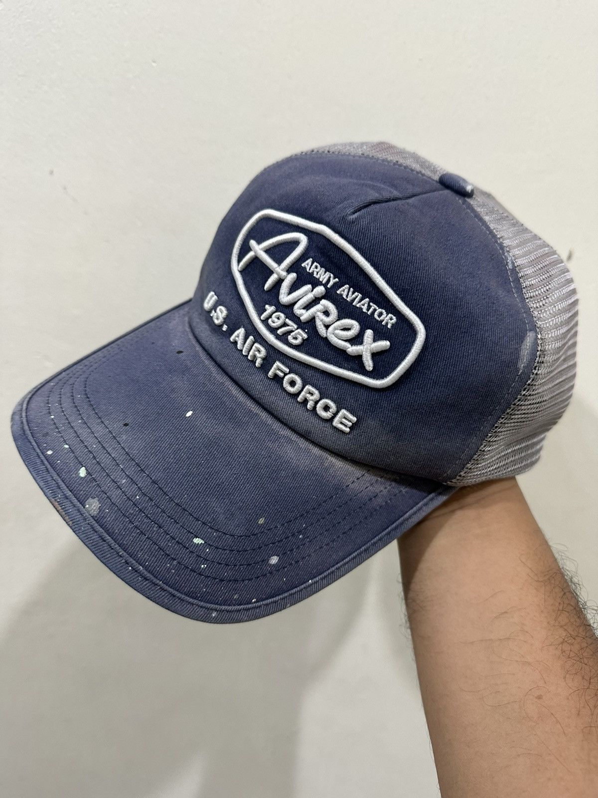 Avirex Distress Faded AVIREX USA Trucker Hat Size ONE SIZE - 1 Thumbnail