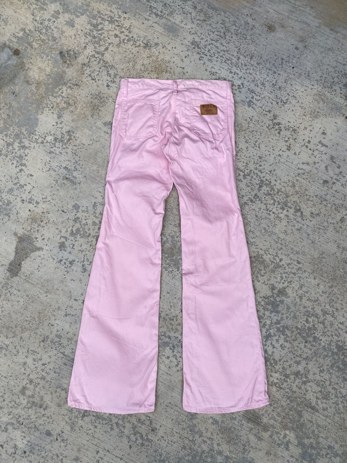 Japanese Brand Vintage Bison bell bottom flare pants Size 29" - 2 Thumbnail
