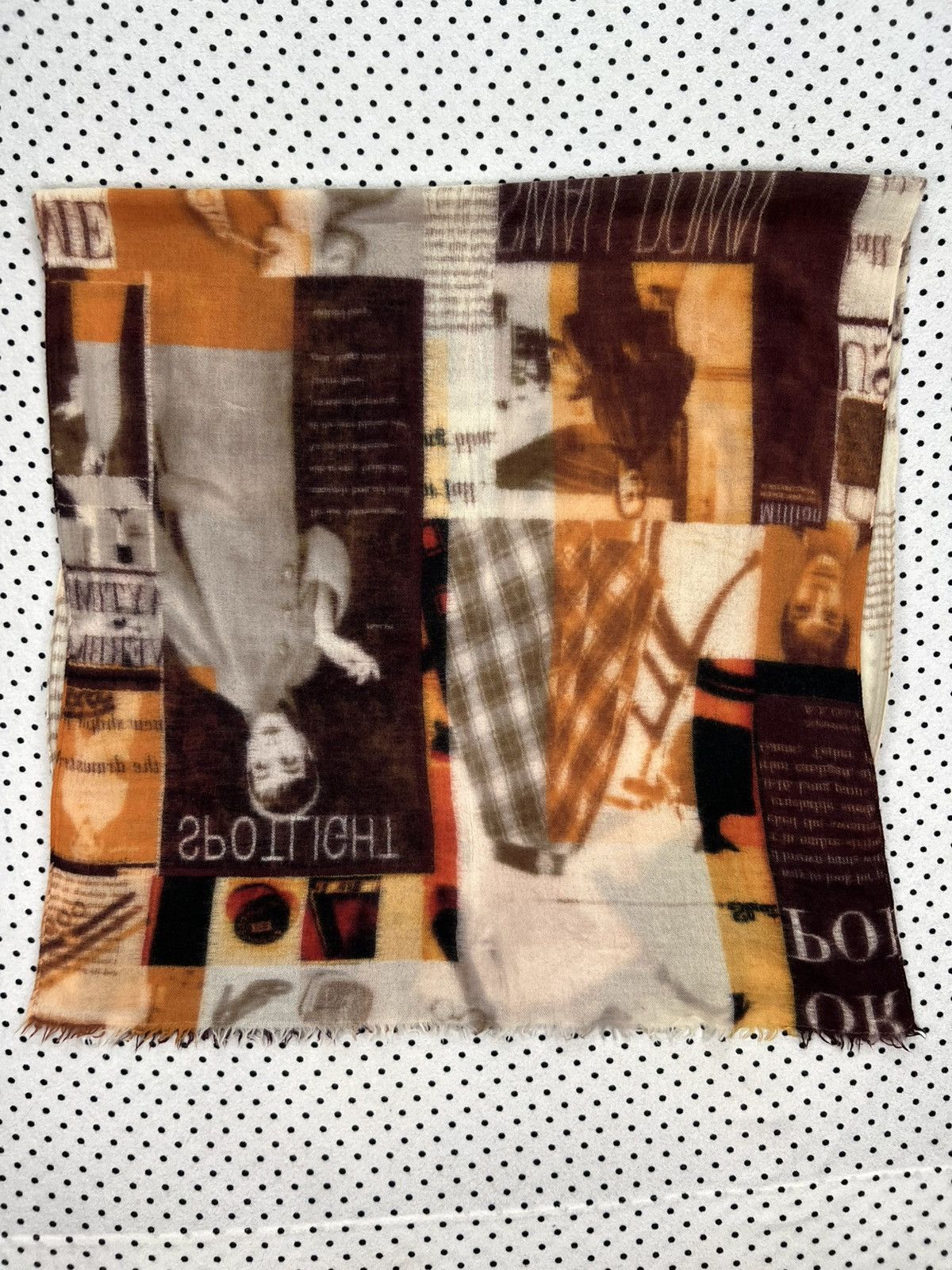 Japanese Brand 23KU Editorial Collage Graphic Scarf JPG Inspired Aesthetic Size ONE SIZE - 6 Thumbnail