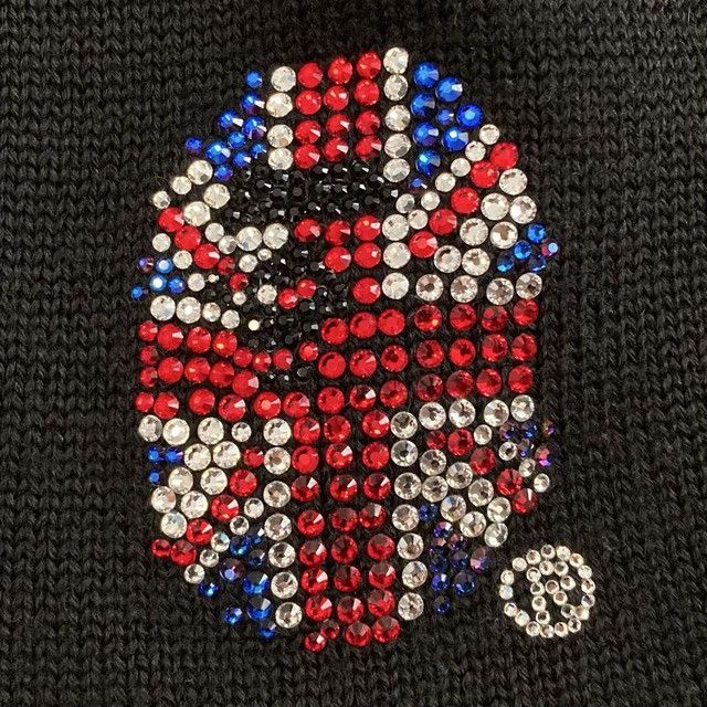 Bape × Swarovski BAPE Swarovski Union Jack APE HEAD Logo Beanie Knit Cap NIGO Size ONE SIZE - 2 Thumbnail
