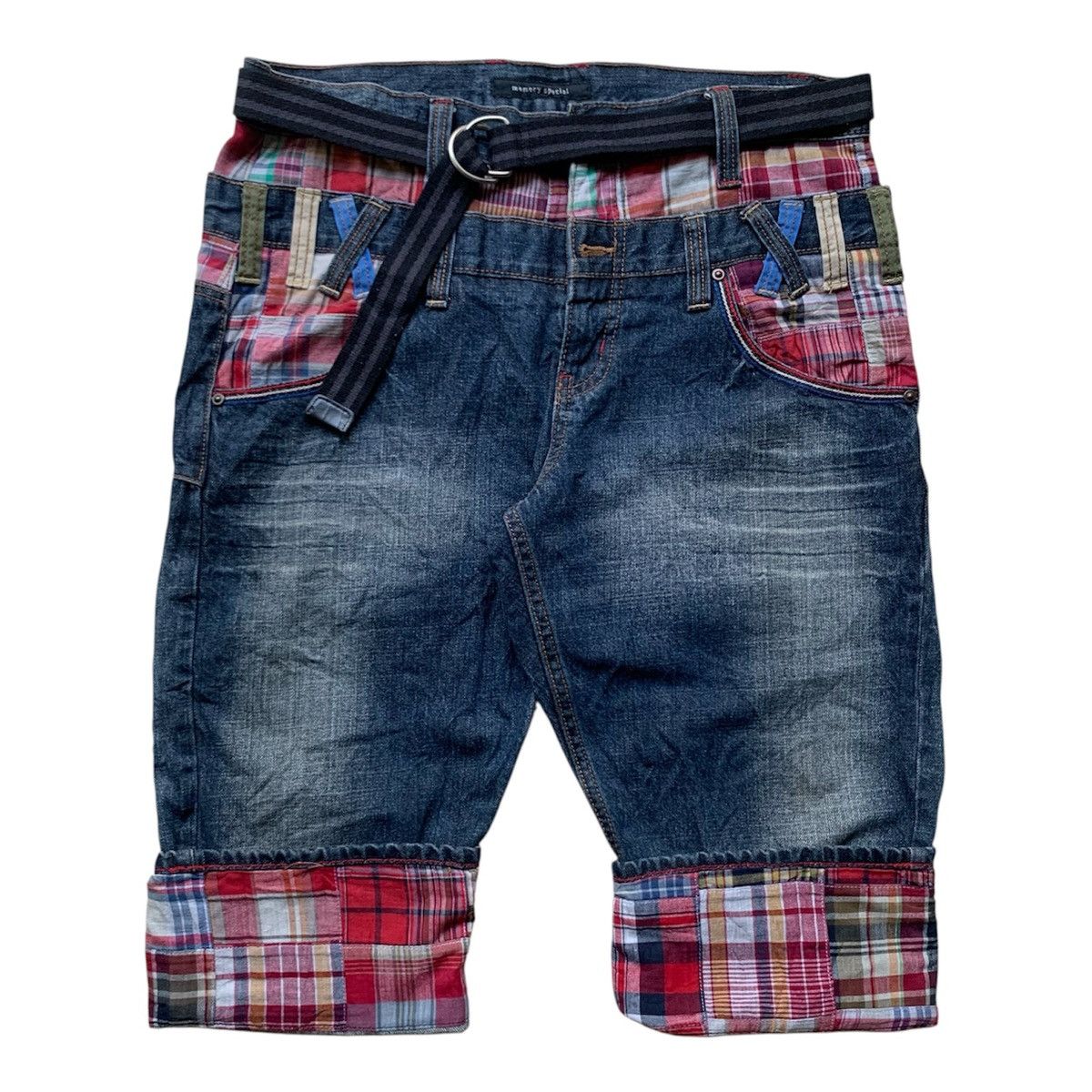 If Six Was Nine Memory special japan double waist with madras plaid trim Size US 33 - 2 Thumbnail