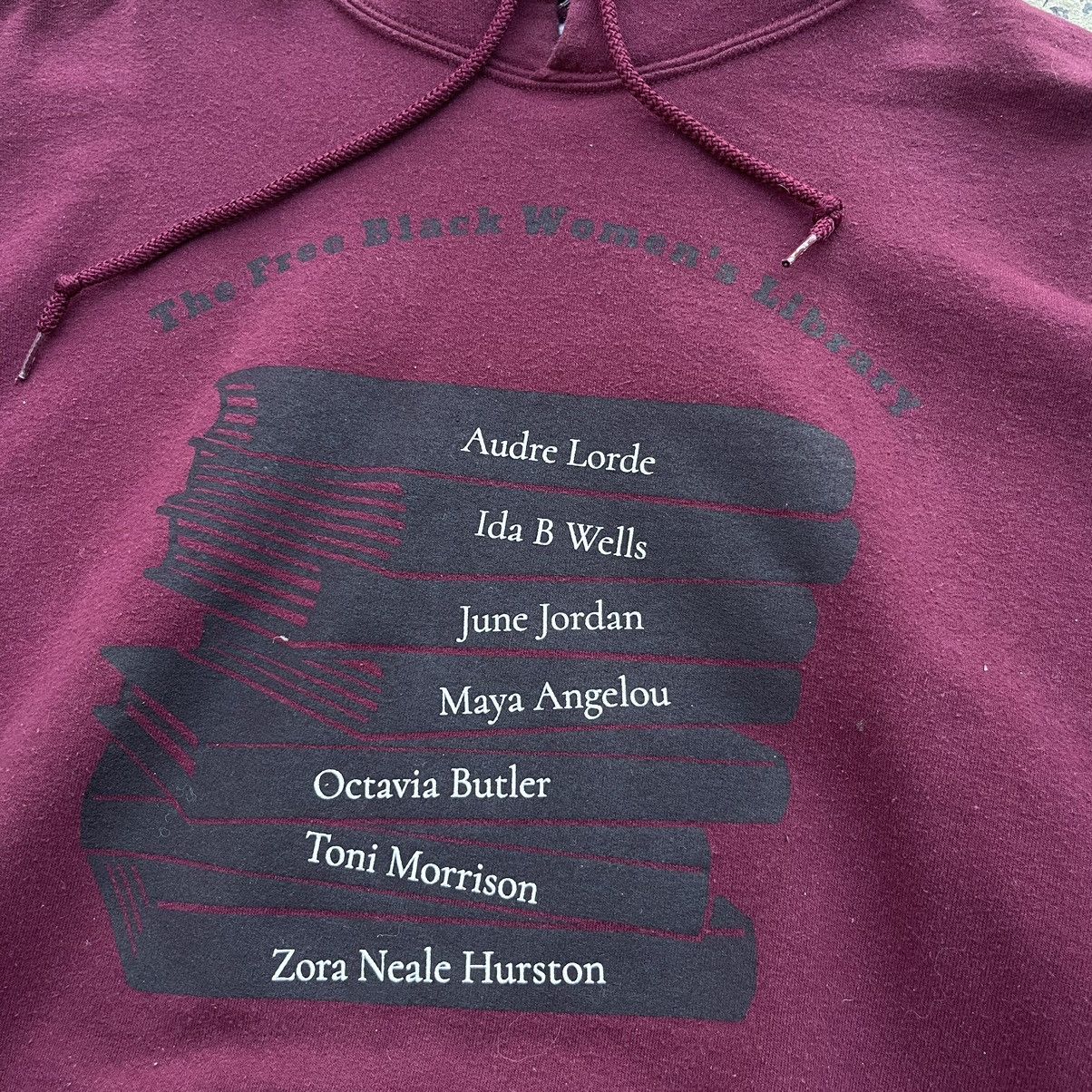 Jerzees Vintage THE FREE BLACK WOMENS LIBRARY Jerzees Hoodie Size US L / EU 52-54 / 3 - 3 Thumbnail