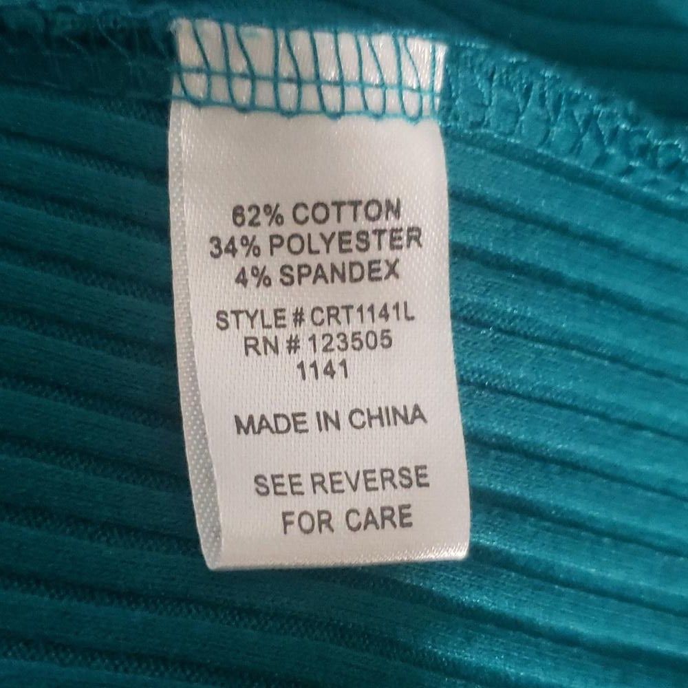 Designer CT894 Culture Code Ribbed Long Sleeve Fitted Blouse XL Size XL / US 12-14 / IT 48-50 - 6 Thumbnail