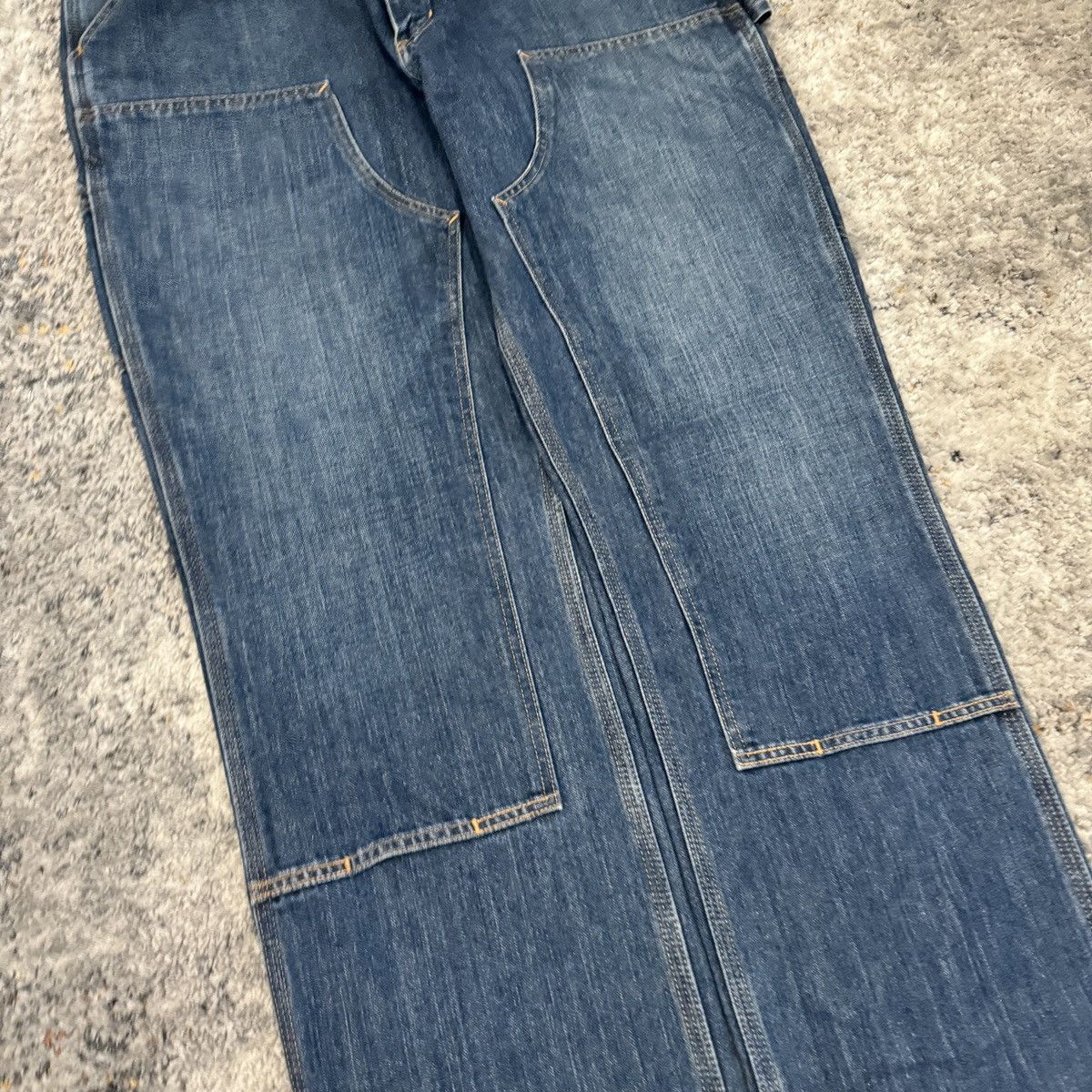 Carhartt × Vintage Vintage y2k Carhartt double knee wide leg carpenter jeans Size US 38 / EU 54 - 3 Thumbnail