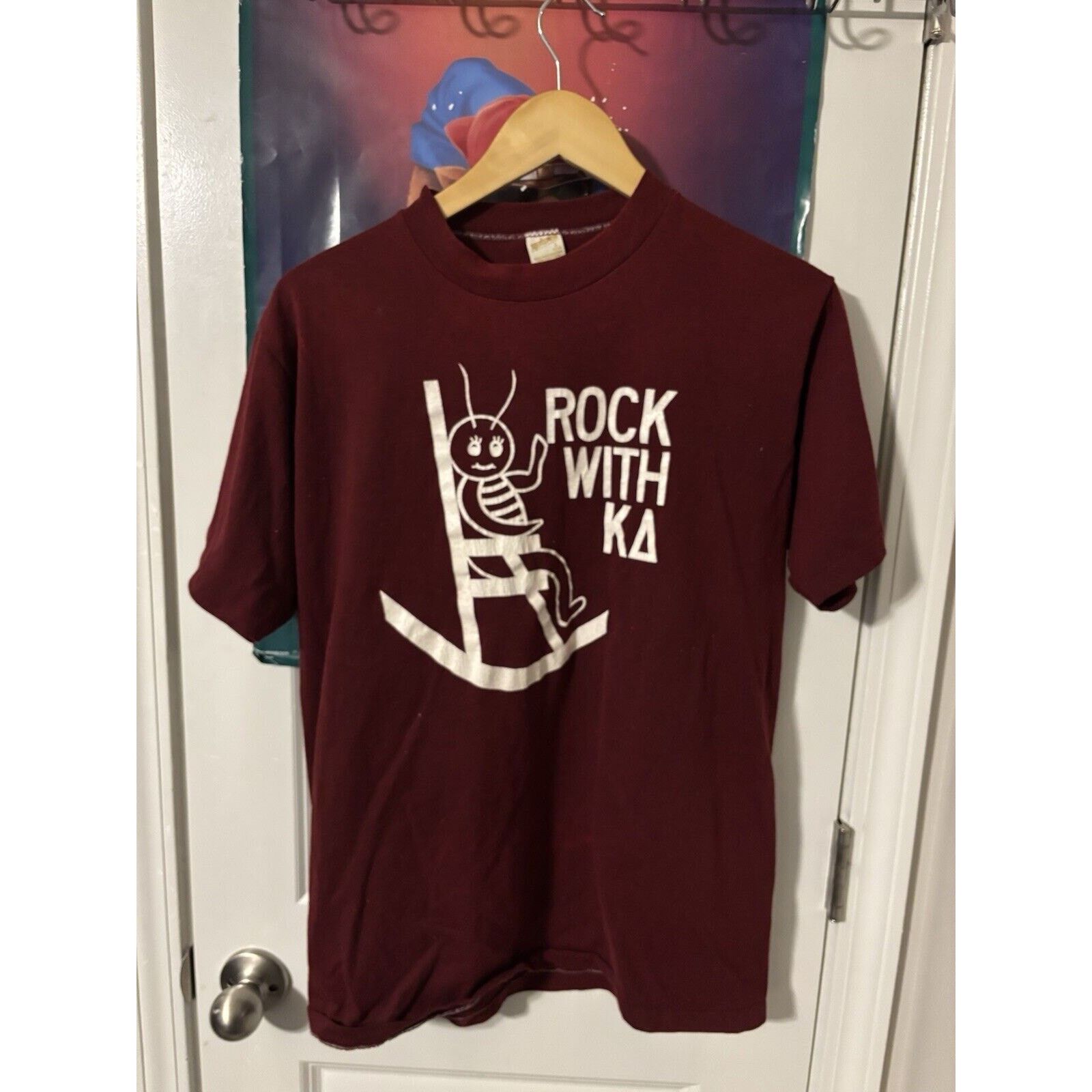 Delta Vintage 70s greek rock fraternity college burgundy L Size US L / EU 52-54 / 3 - 1 Thumbnail