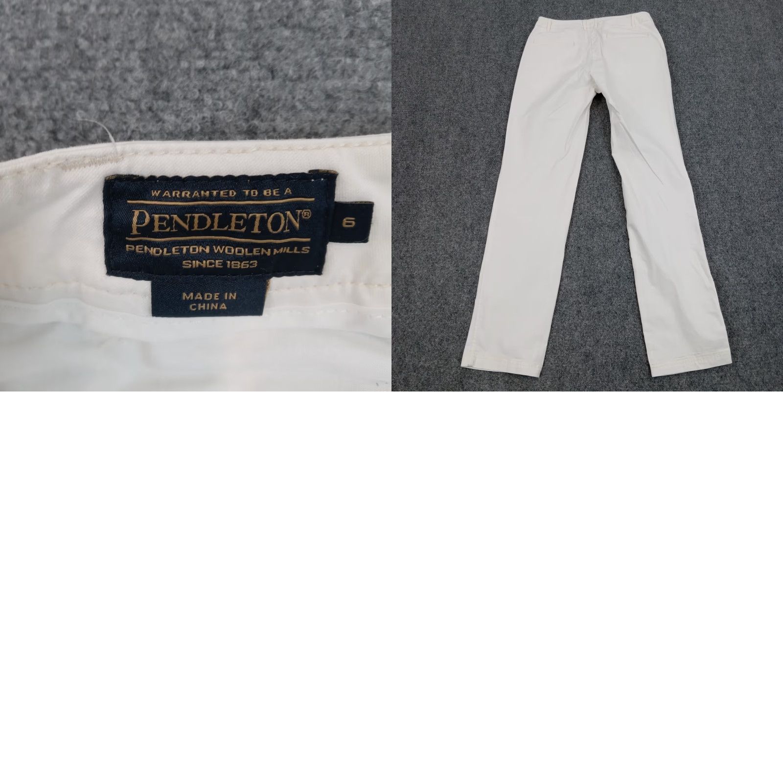 Pendleton Pendleton Women's White Straight Leg Stretch Pants Size 6 Size 28" / US 6 / IT 42 - 8 Thumbnail