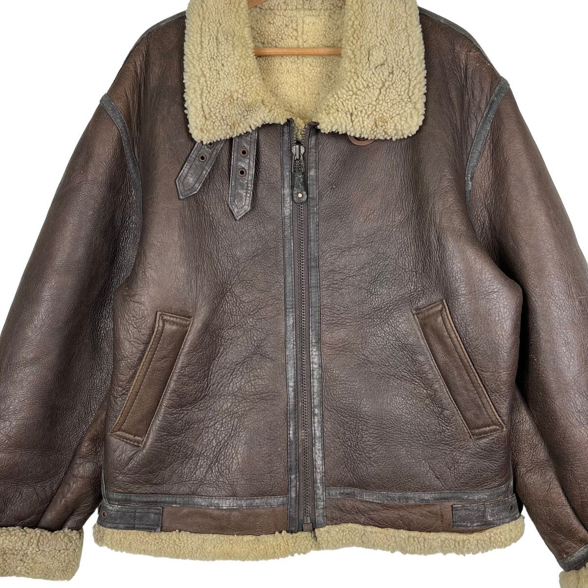 Vintage 🔥 VINTAGE B-3 SHEARLING LEATHER JACKET Size US M / EU 48-50 / 2 - 8 Thumbnail
