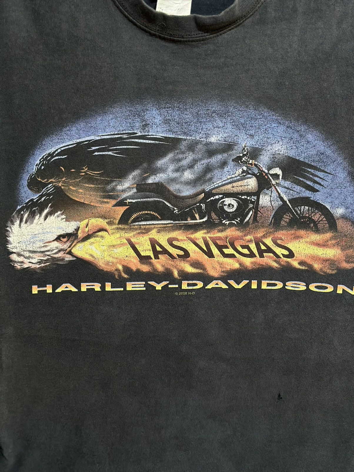 Harley Davidson Thrashed Vintage Harley Davidson Sun Faded Tee Size US L / EU 52-54 / 3 - 2 Thumbnail