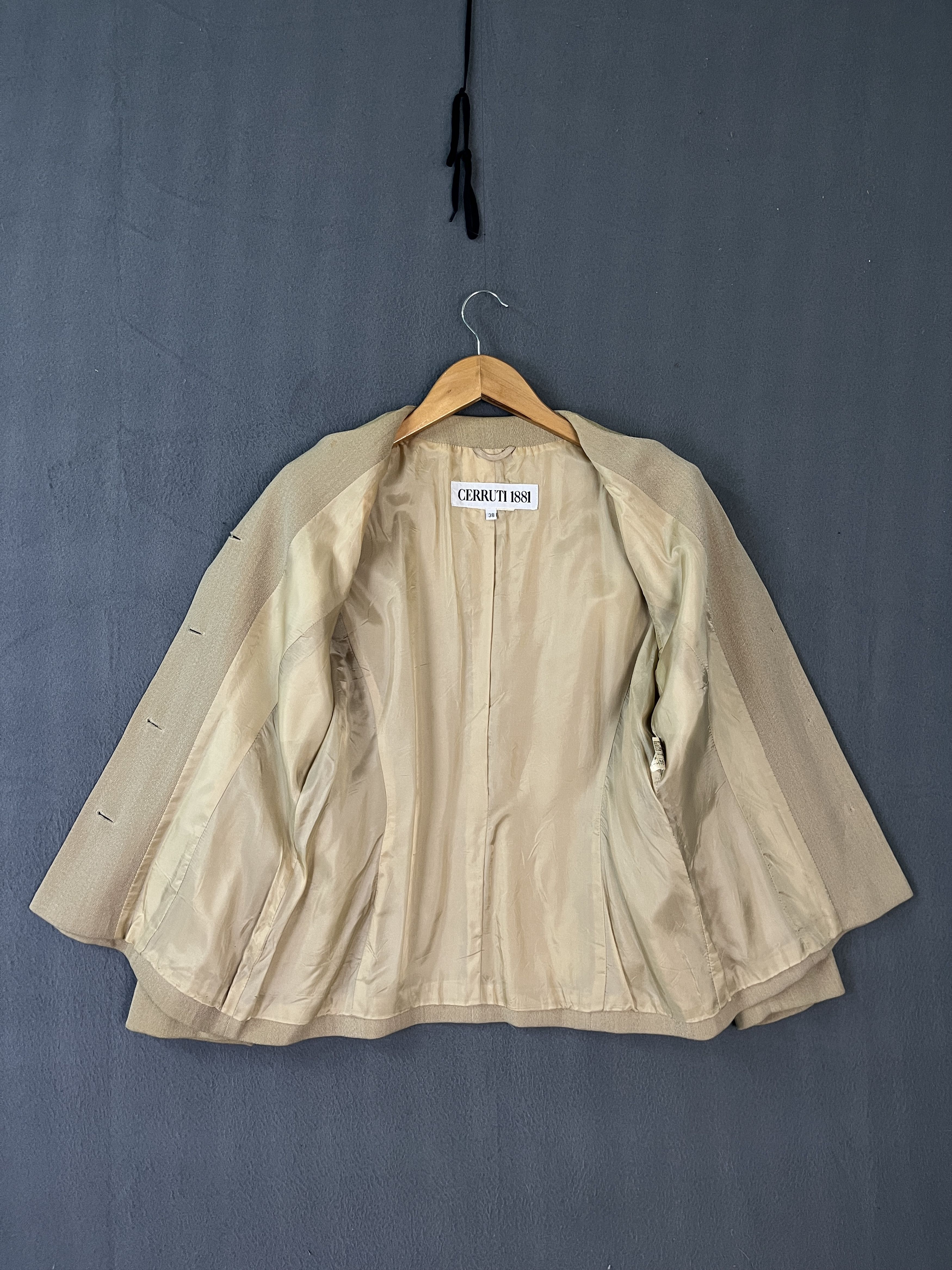 Cerruti 1881 Cerruti 1881 New Wool Beige Button Up Jacket Size XS / US 0-2 / IT 36-38 - 6 Thumbnail