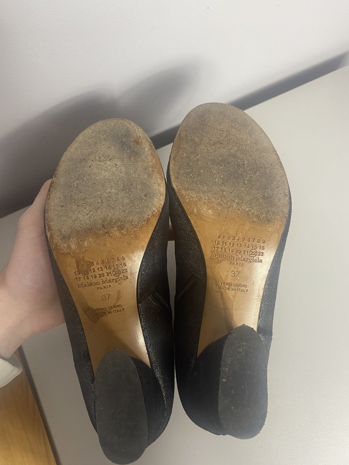 Maison Margiela ⚡️Quick Sale ⚡️Leather Maison Margiela open toes filter heel Size US 7 / IT 37 - 7 Thumbnail