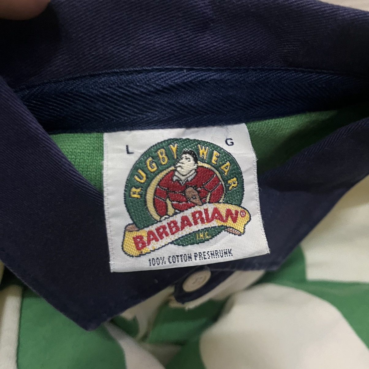 Barbarian Vintage 90s Barbarian Rugby Wear Long Sleeve Shirt Size L Size US L / EU 52-54 / 3 - 12 Thumbnail