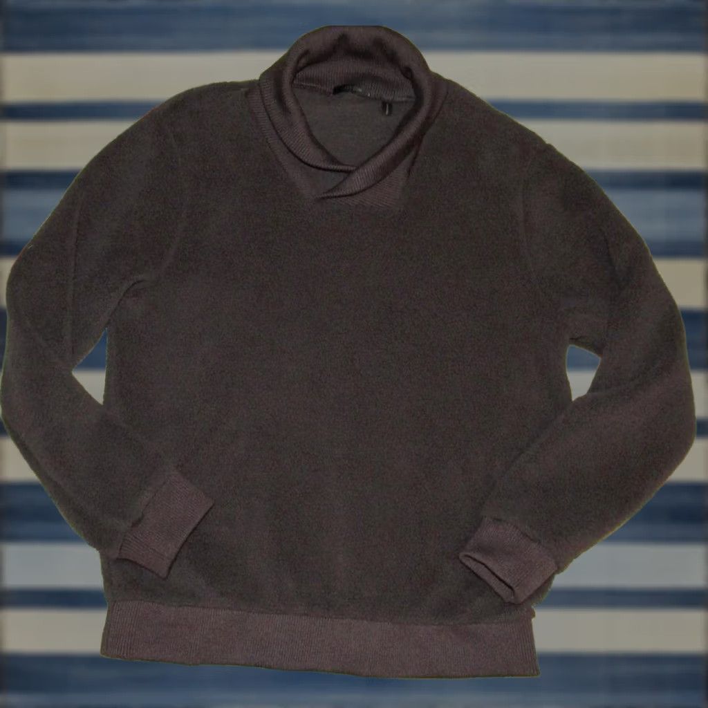Vintage GREYSON Sherpa Fleece Grey Shawl Collar Sweater Large Size US L / EU 52-54 / 3 - 1 Thumbnail
