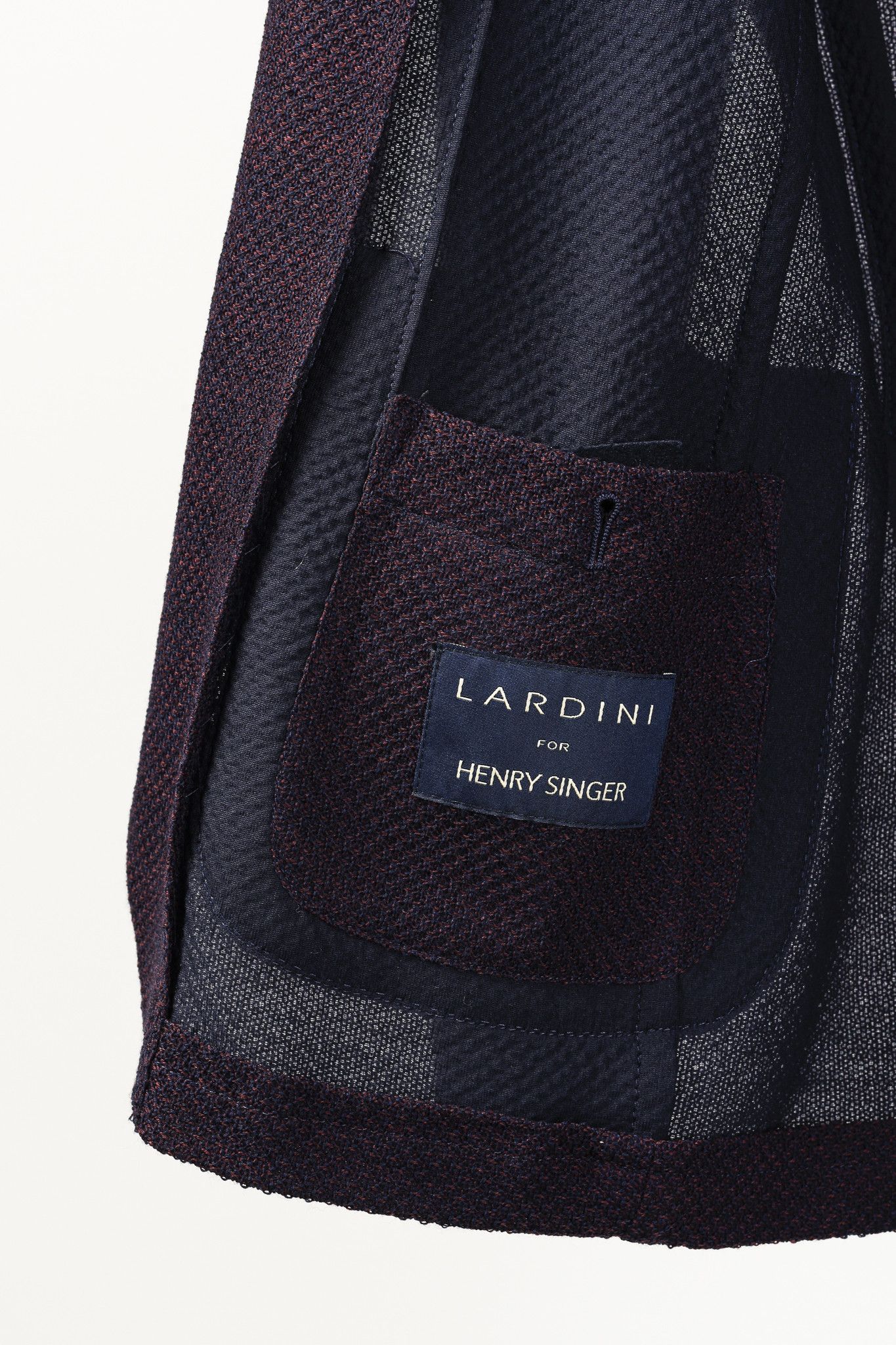 Lardini Lardini Liknit Unstructured Black & Maroon Knit Blazer Size 38R - 9 Thumbnail