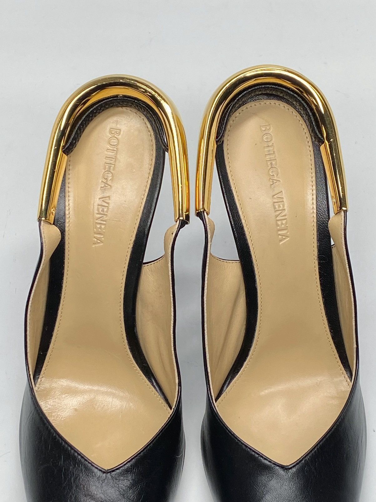 Bottega Veneta Bottega Veneta Punta 100 Leather Slingback Pumps size 37 Size US 7 / IT 37 - 6 Thumbnail