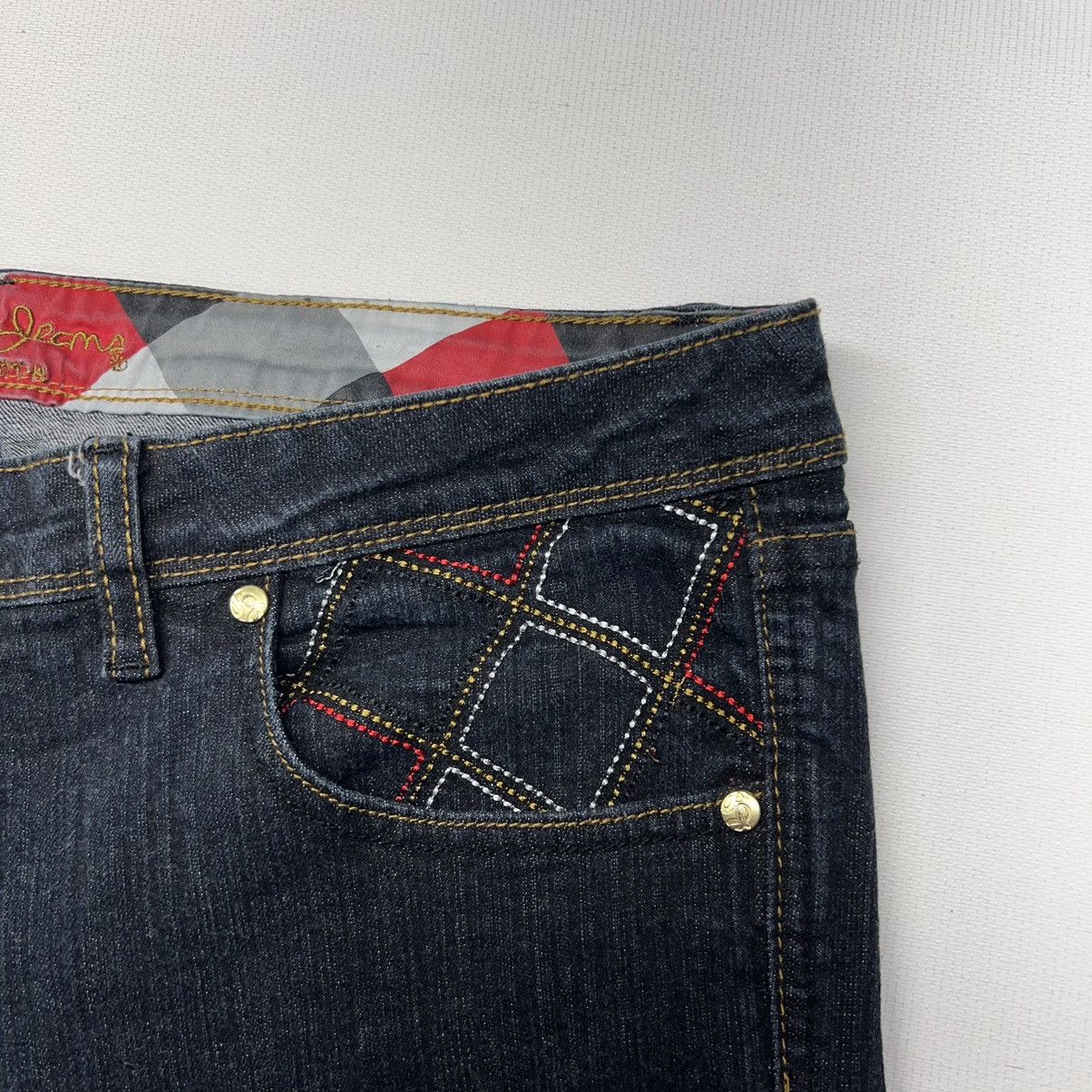 Pepe Jeans × Vintage VTG Pepe Jeans Blue Flared Bootcut London Pocket Patch Y2K Size 34" / US 12 / IT 48 - 7 Thumbnail