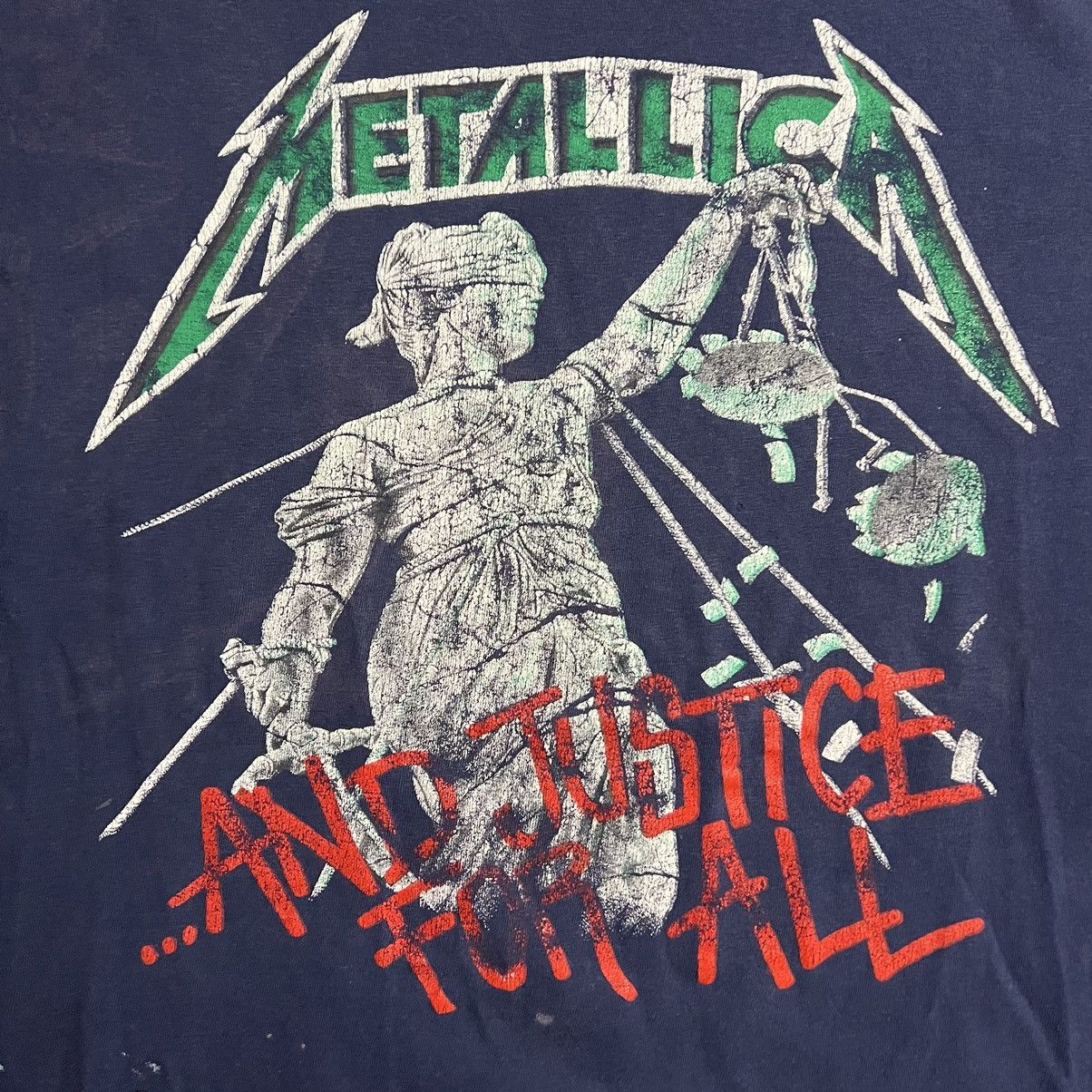 Metallica × Vintage Vintage Metallica And Justice For All Single Stitch T-Shirt Size US L / EU 52-54 / 3 - 3 Thumbnail