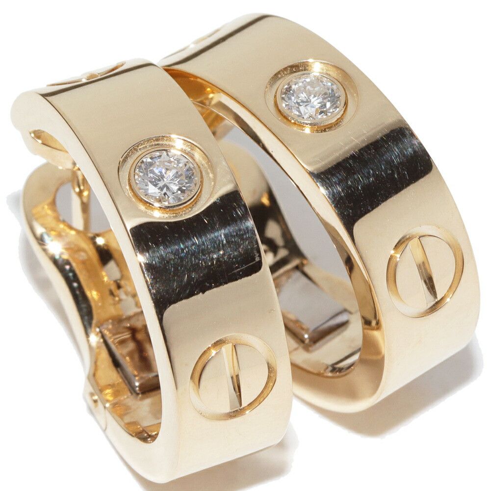 Cartier Cartier Cartier LOVE Au750 Earrings Crocodile skin Earrings B8022900 DUTY FREE for USA Size ONE SIZE - 1 Thumbnail