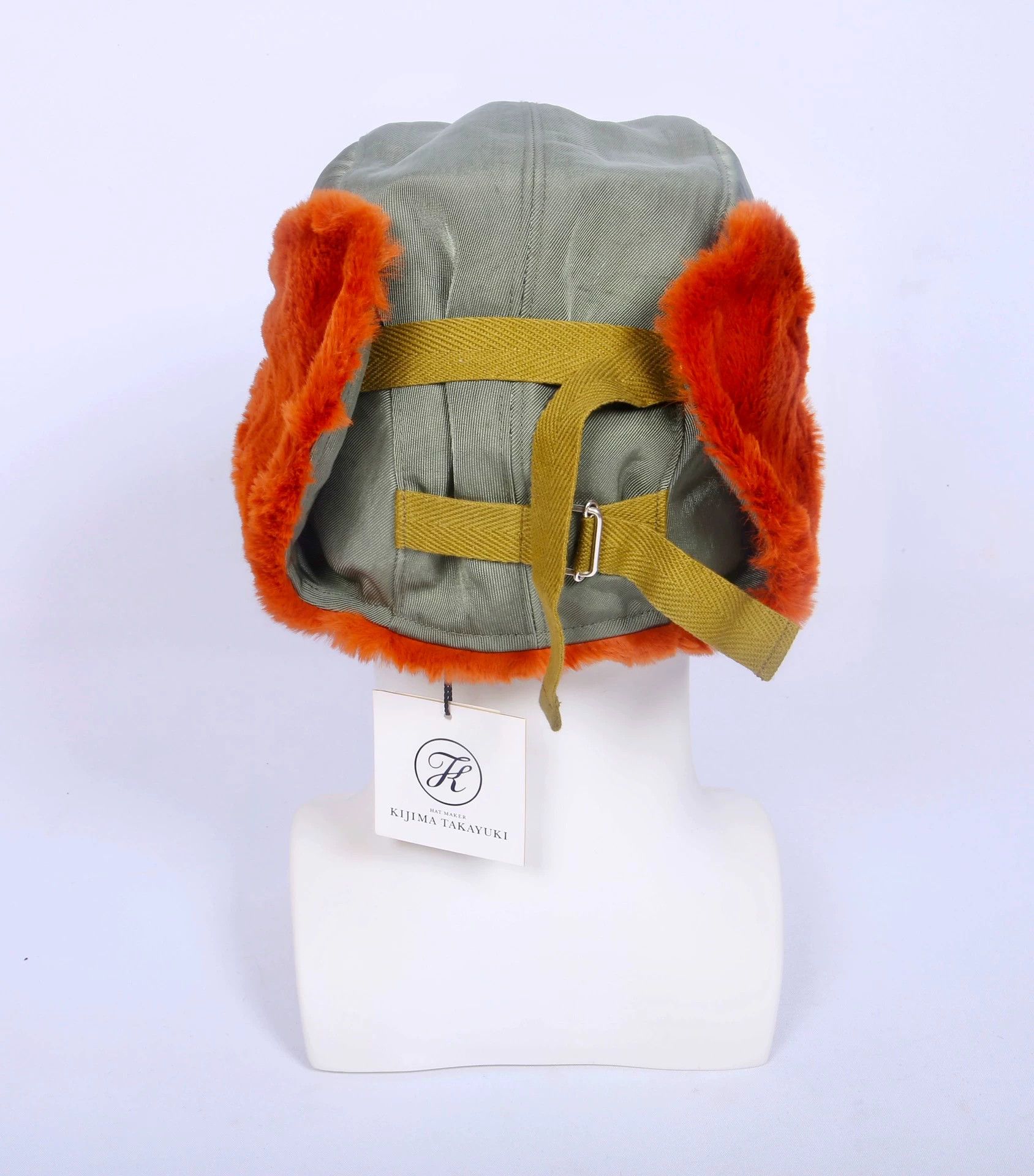 KIJIMA TAKAYUKI kijima takayuki dog ear hat olive green dirty orange faux 2 Size ONE SIZE - 7 Thumbnail