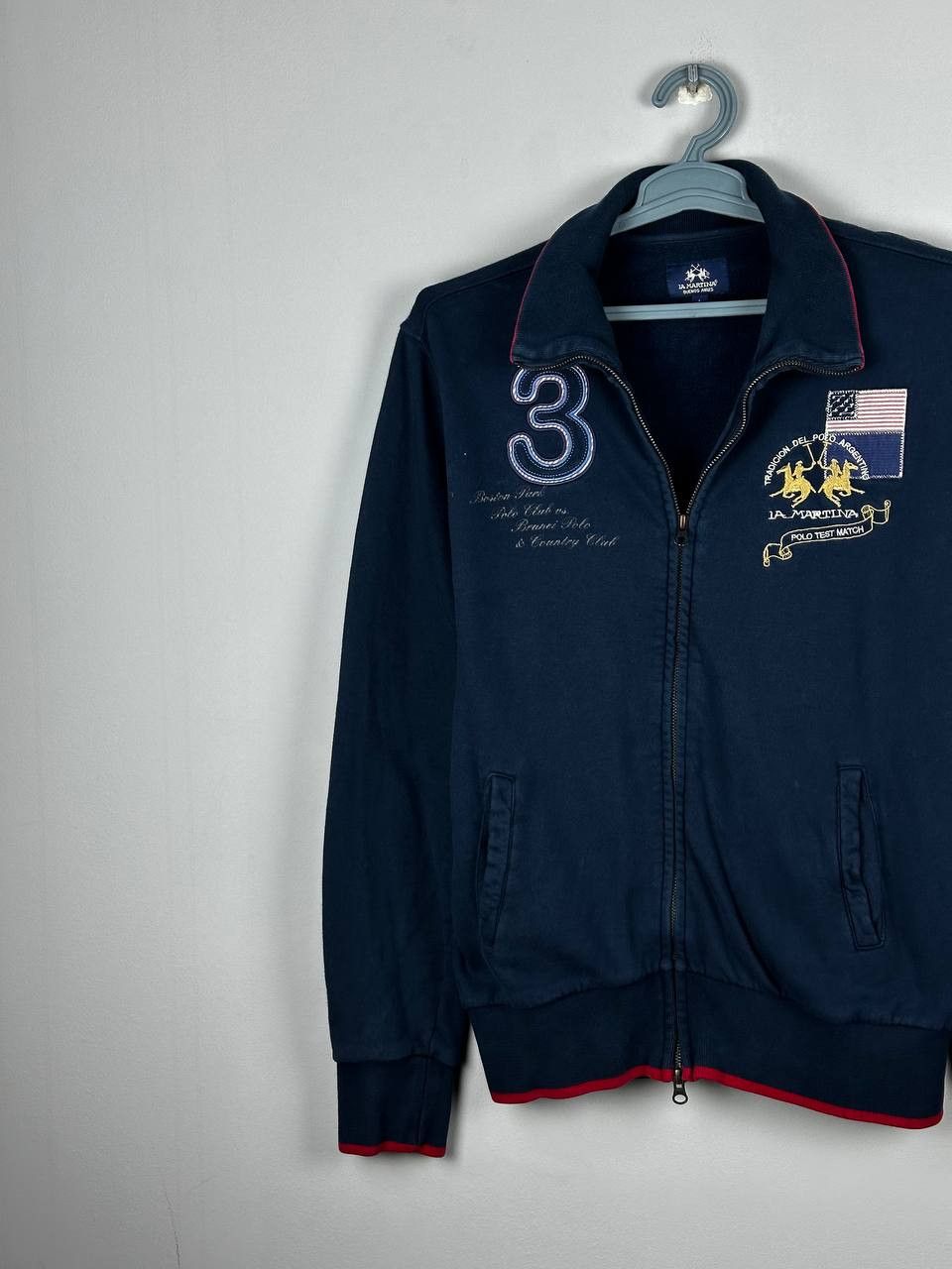 La Martina Vintage La Martina Polo Track Jacket Full Zip Sweater Size US M / EU 48-50 / 2 - 2 Thumbnail