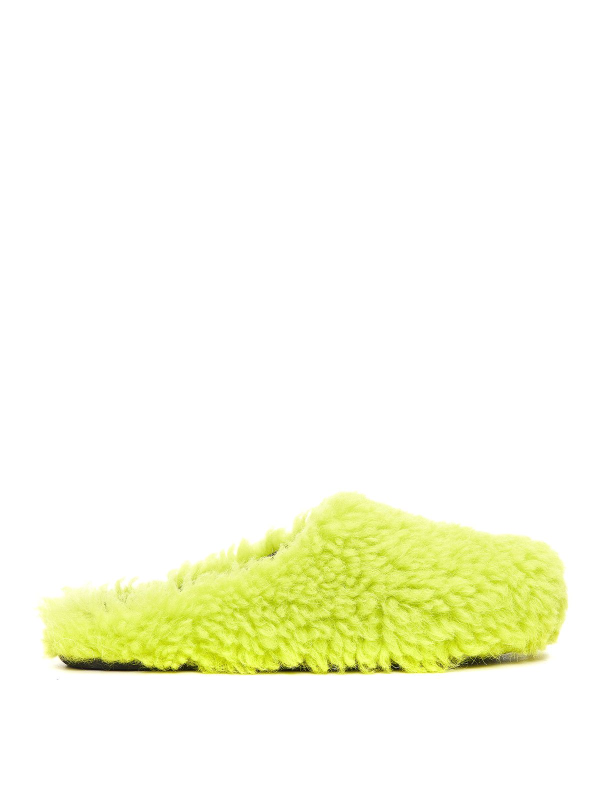 image of Marni O1W1Db10524 Calf Hair Slippers In Yellow, Men's (Size 11)