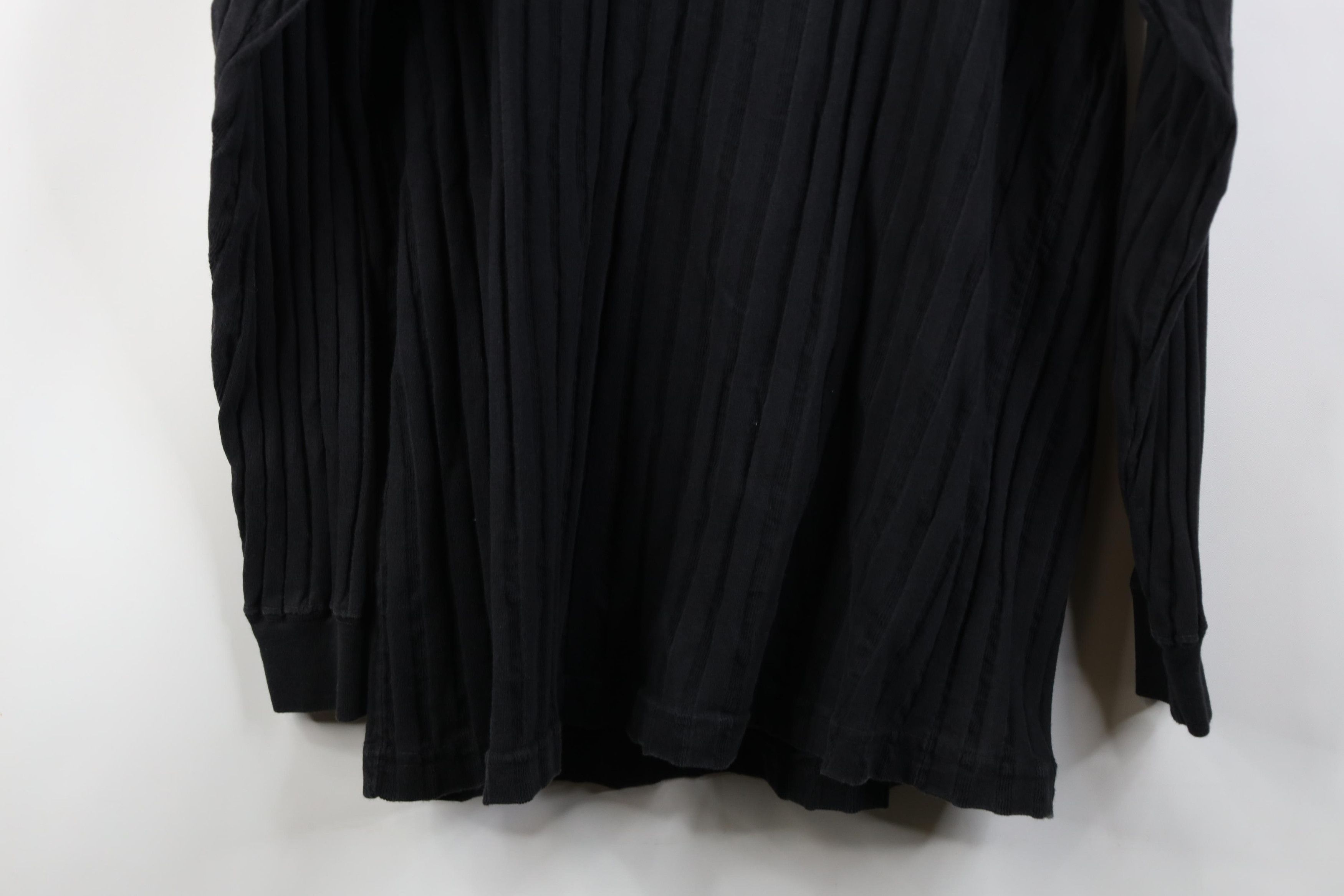 Vintage Vintage 90s Streetwear Ribbed Knit Henley T-Shirt Black Size US XL / EU 56 / 4 - 11 Thumbnail