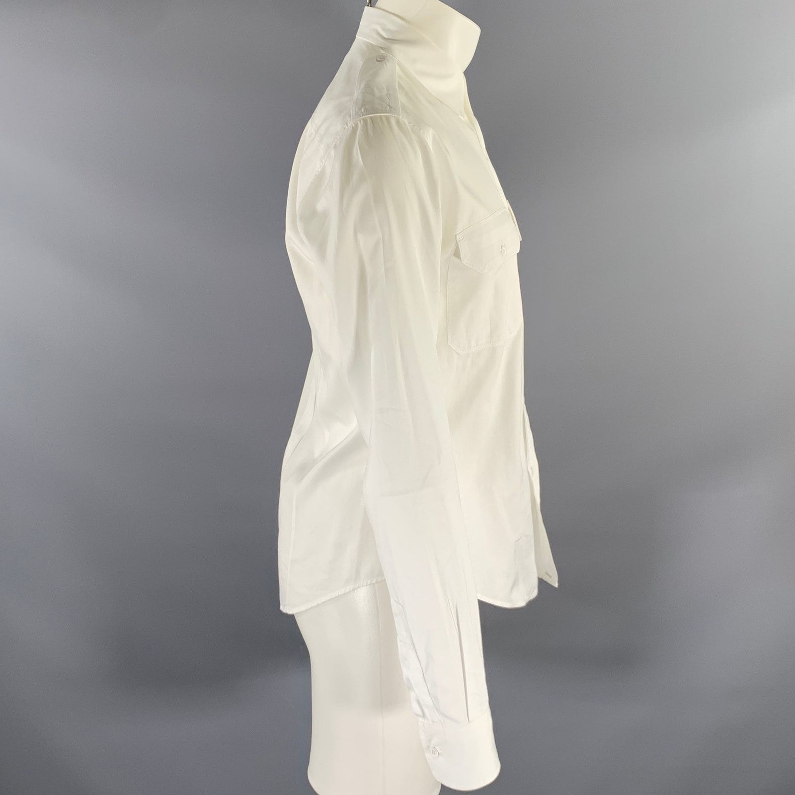 Band Of Outsiders BAND OF OUTSIDERS Size M White Cotton Military LS Shirt Size US M / EU 48-50 / 2 - 3 Thumbnail