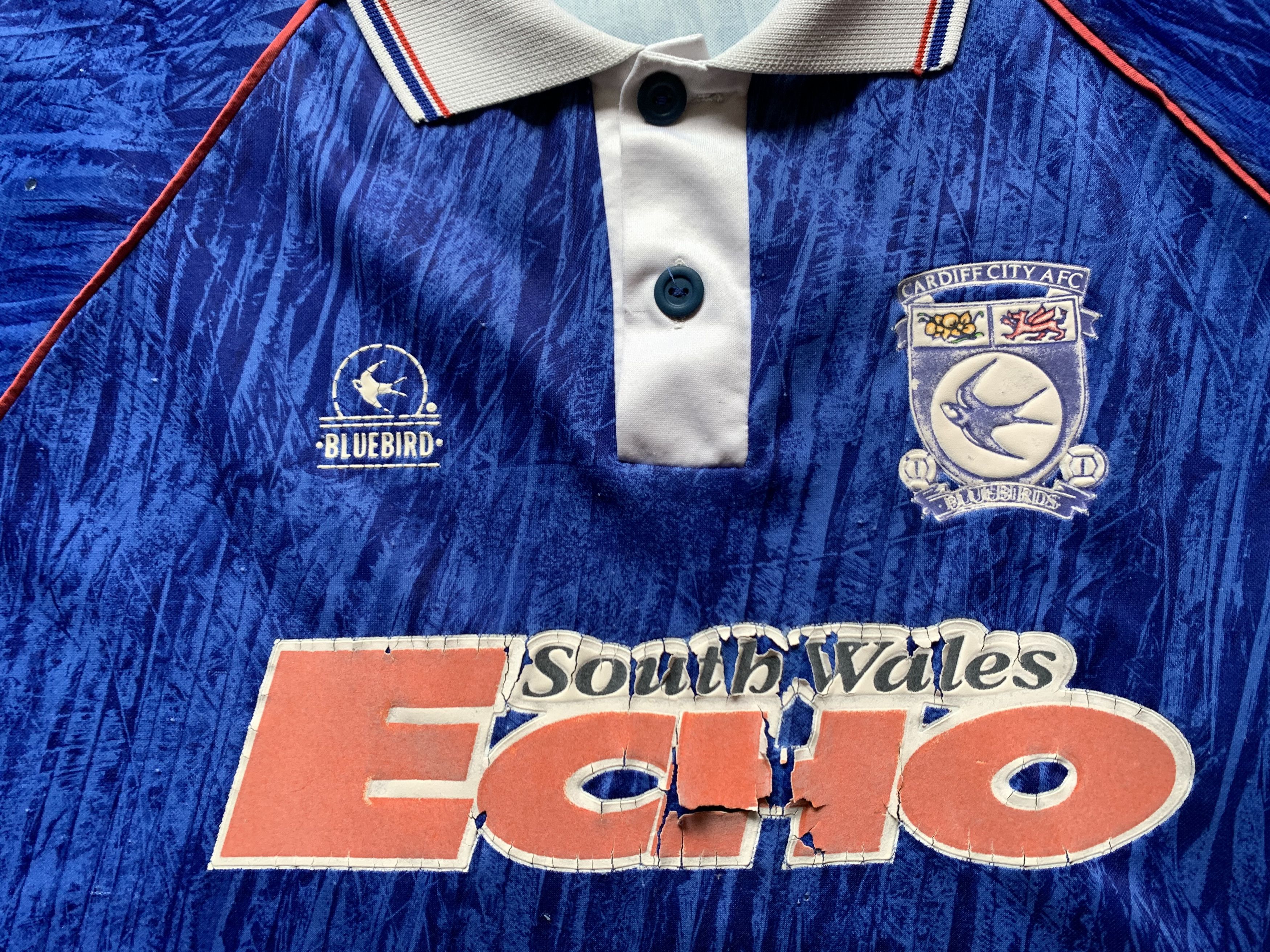 Vintage Very Rare Bluebirds Cardiff City Jersey 1992-1994 Size US M / EU 48-50 / 2 - 5 Thumbnail