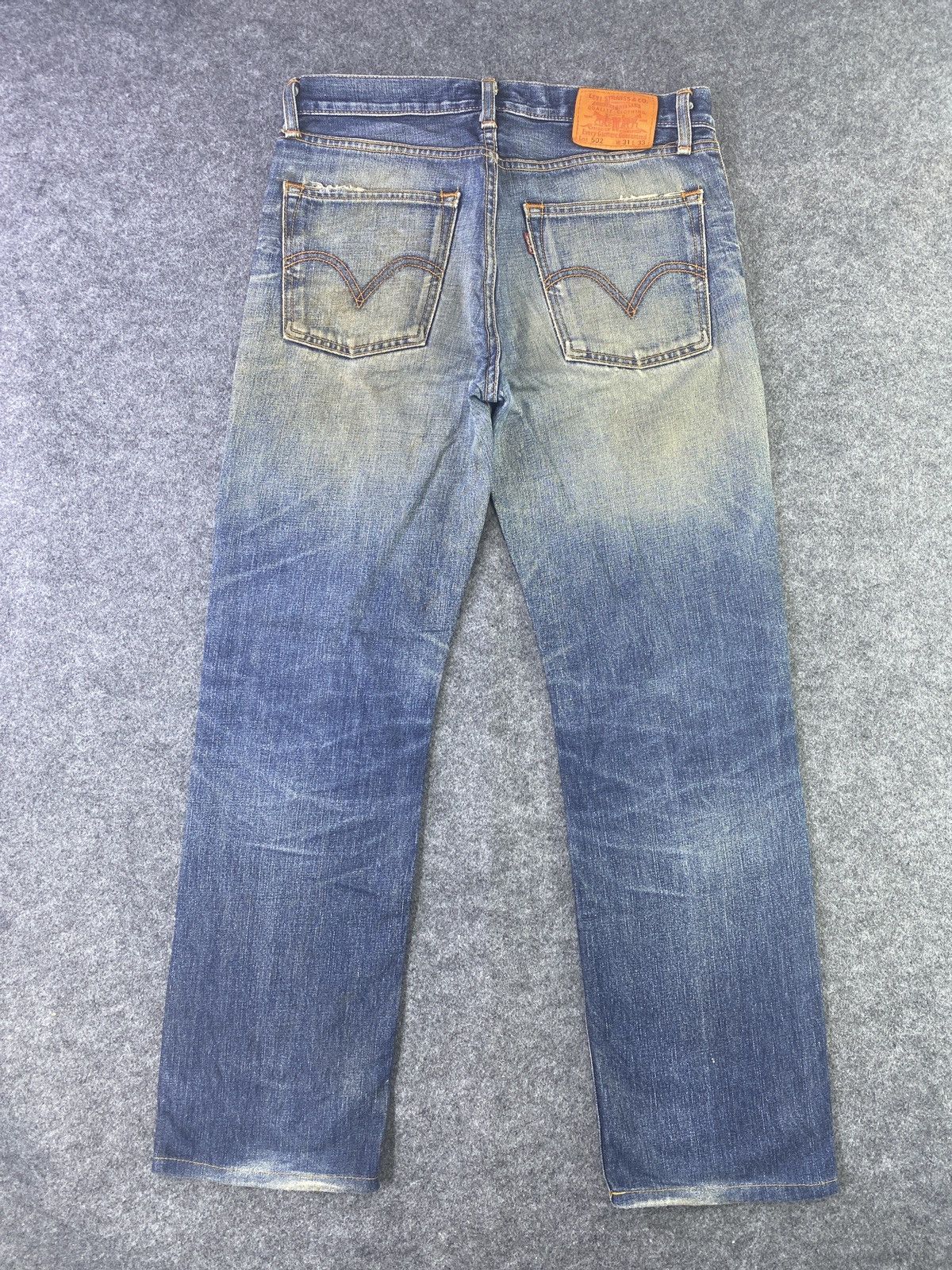 Jean × Levi's × Vintage VINTAGE CLASSIC LEVIS 502 DISTRESS BLUE WASH JEANS - J907 Size US 33 - 3 Thumbnail