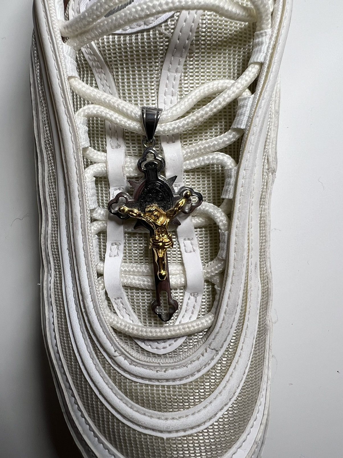 MSCHF × Nike MSCHF X INRI X AIR MAX 97 'JESUS SHOES' CUSTOM Size US 10 / EU 43 - 5 Thumbnail