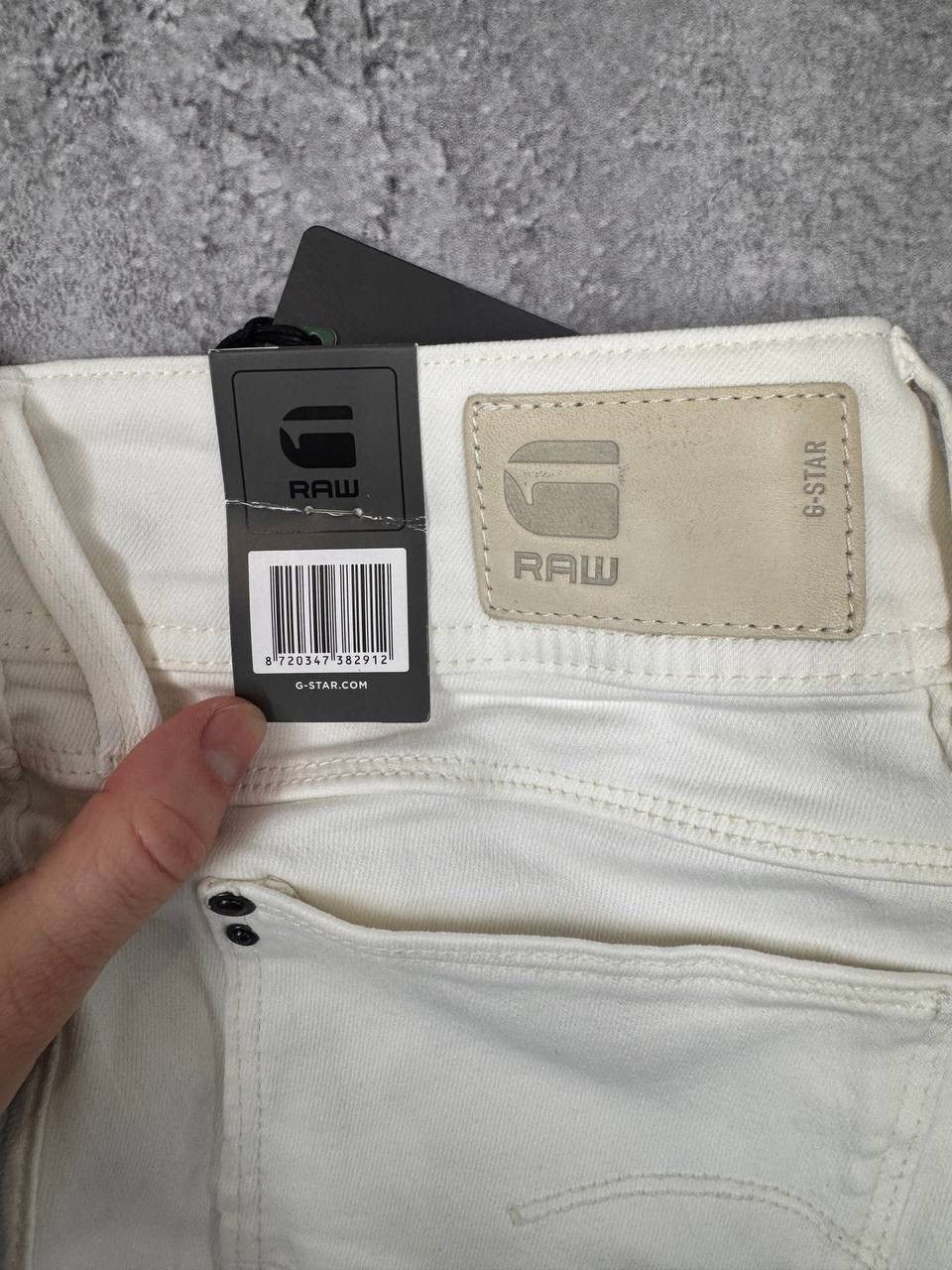 G-Star G-Star RawNWT Men Lynn Mid Skinny White Denim Jeans Size W27 Size US 27 - 9 Thumbnail