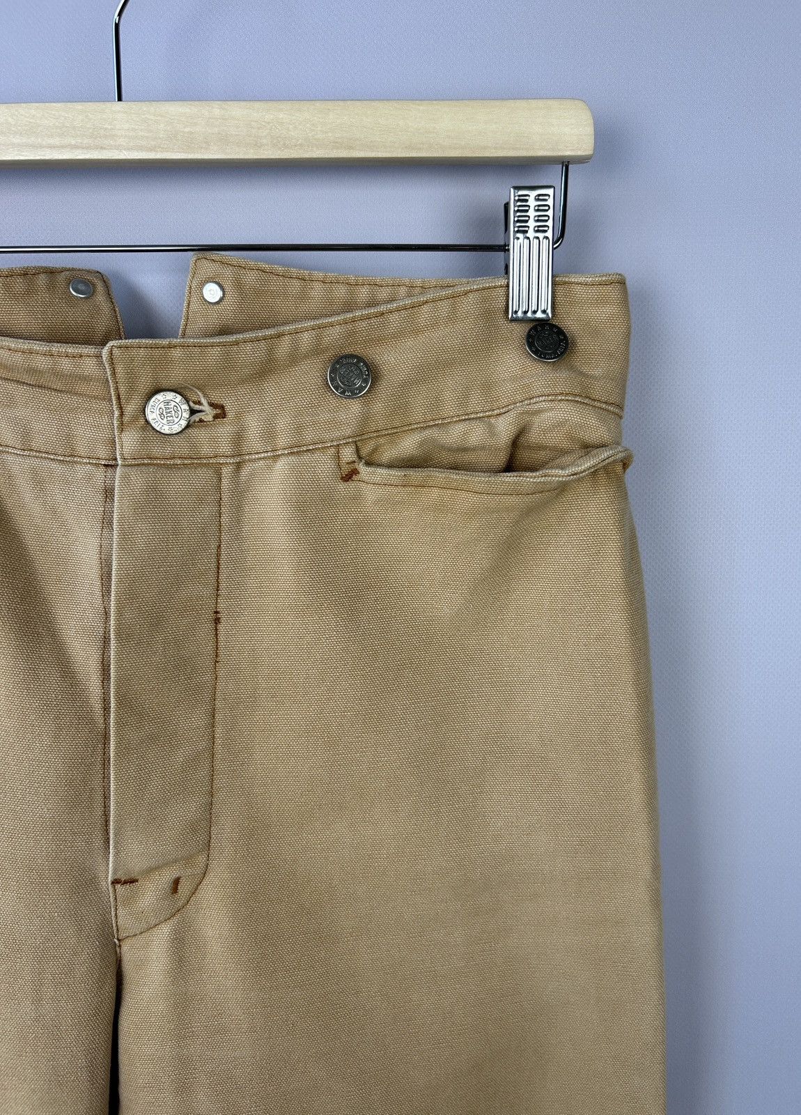 Cowboy Equipment × Vintage Vtg WAH Maker Jeans Size Frontier Buckle Back Button Fly 90s Size US 30 / EU 46 - 4 Thumbnail