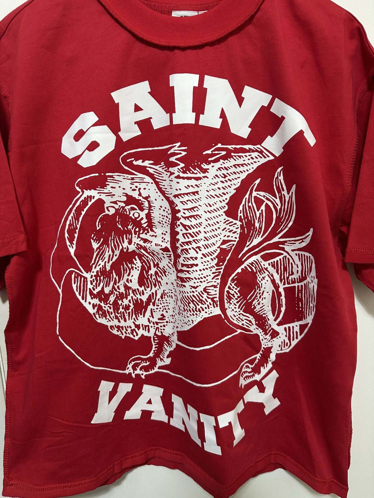 Saint Vanity Saint Vanity Red Griffin Tee Size US M / EU 48-50 / 2 - 2 Thumbnail