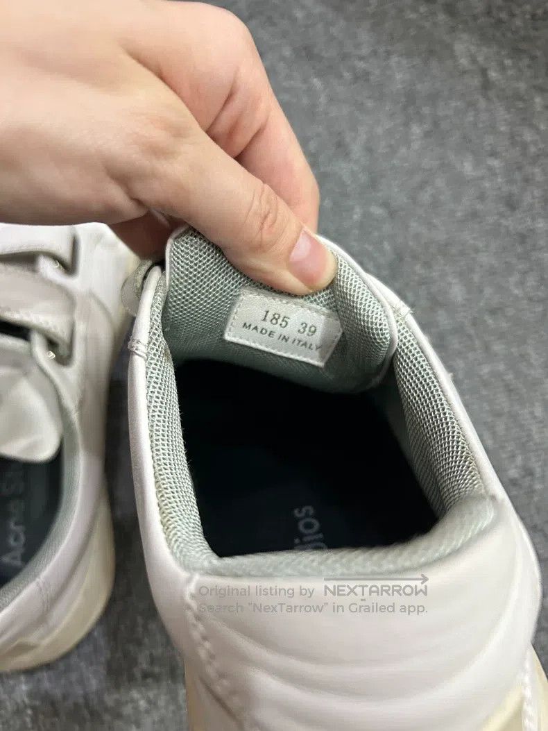 Acne Studios Acne Studios Smiley Face Velcro White Sneakers Size US 8.5 / IT 38.5 - 5 Thumbnail