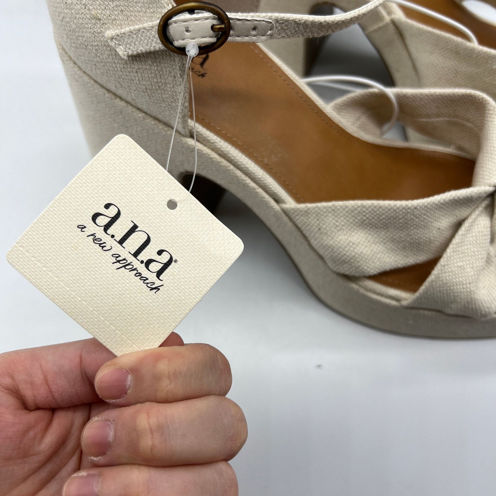 Other a.n.a Womens Holland Heeled Sandals Denim Platform10 Size US 10 / IT 40 - 5 Thumbnail